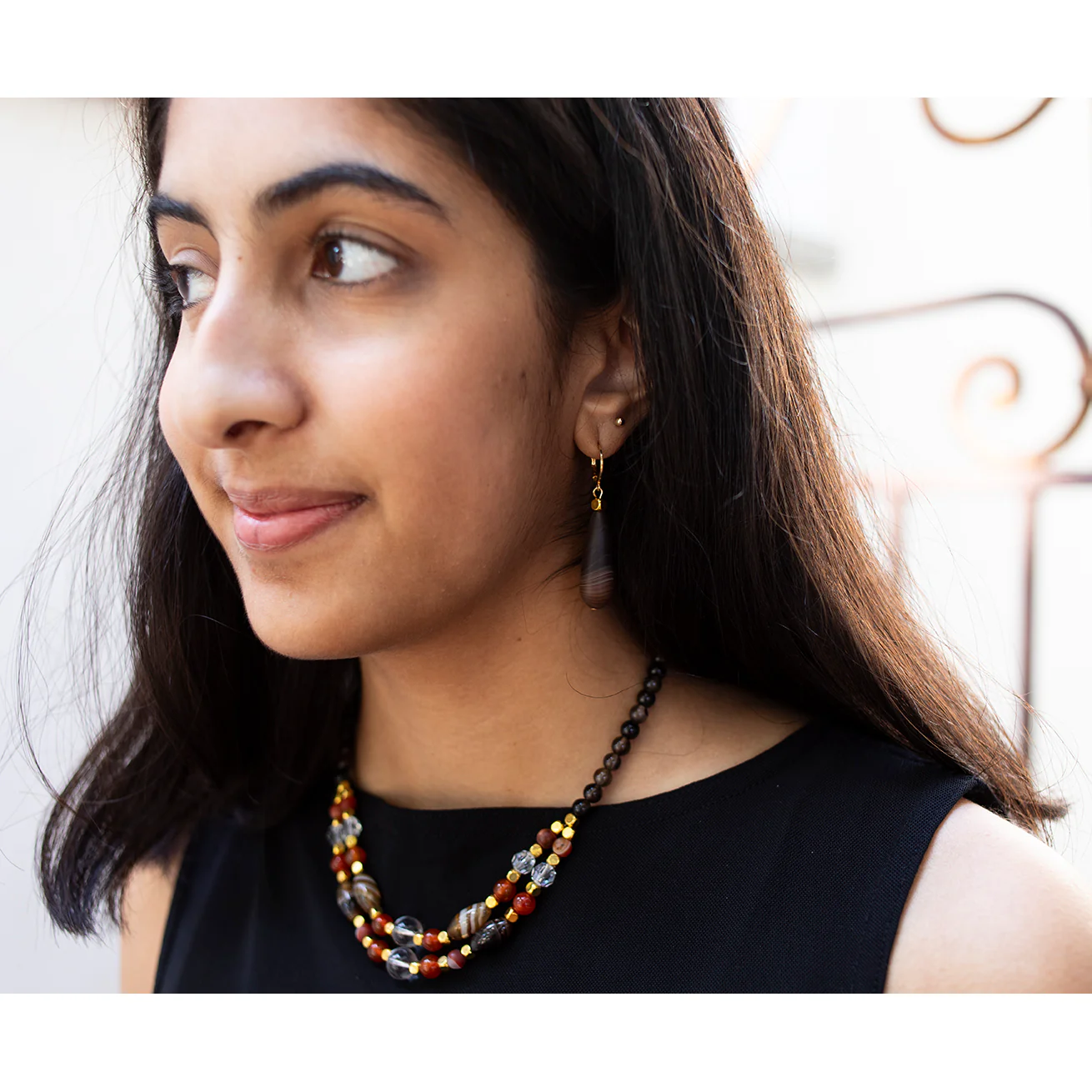 Agate Drop Earrings - Image 2