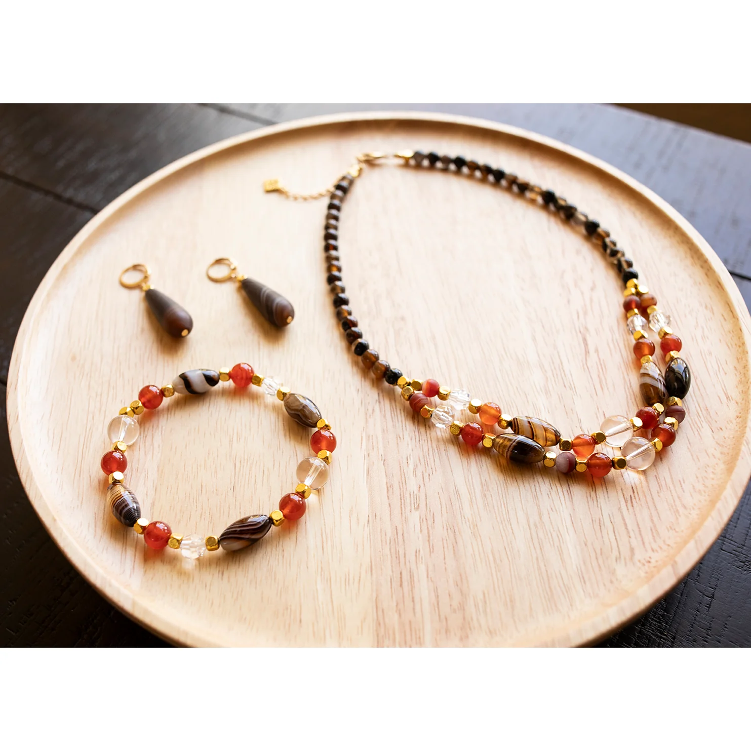 Agate Drop Earrings - Image 3