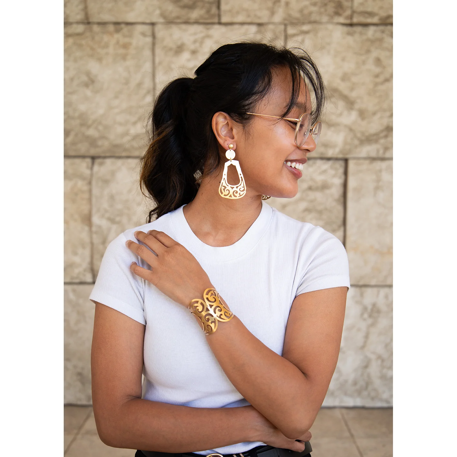 Bactrian Ornament Statement Earrings - Image 2