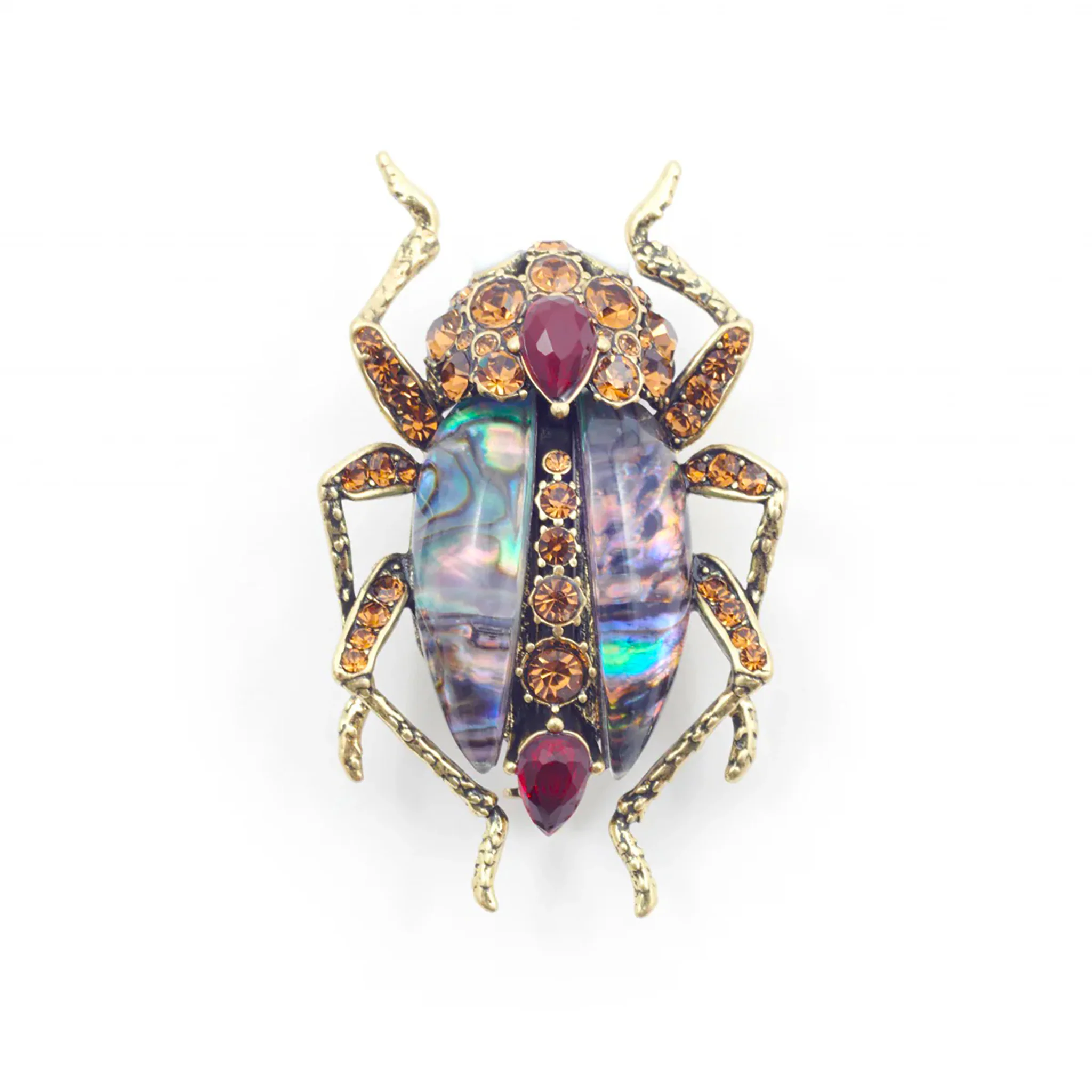 Bejeweled Beetle Brooch