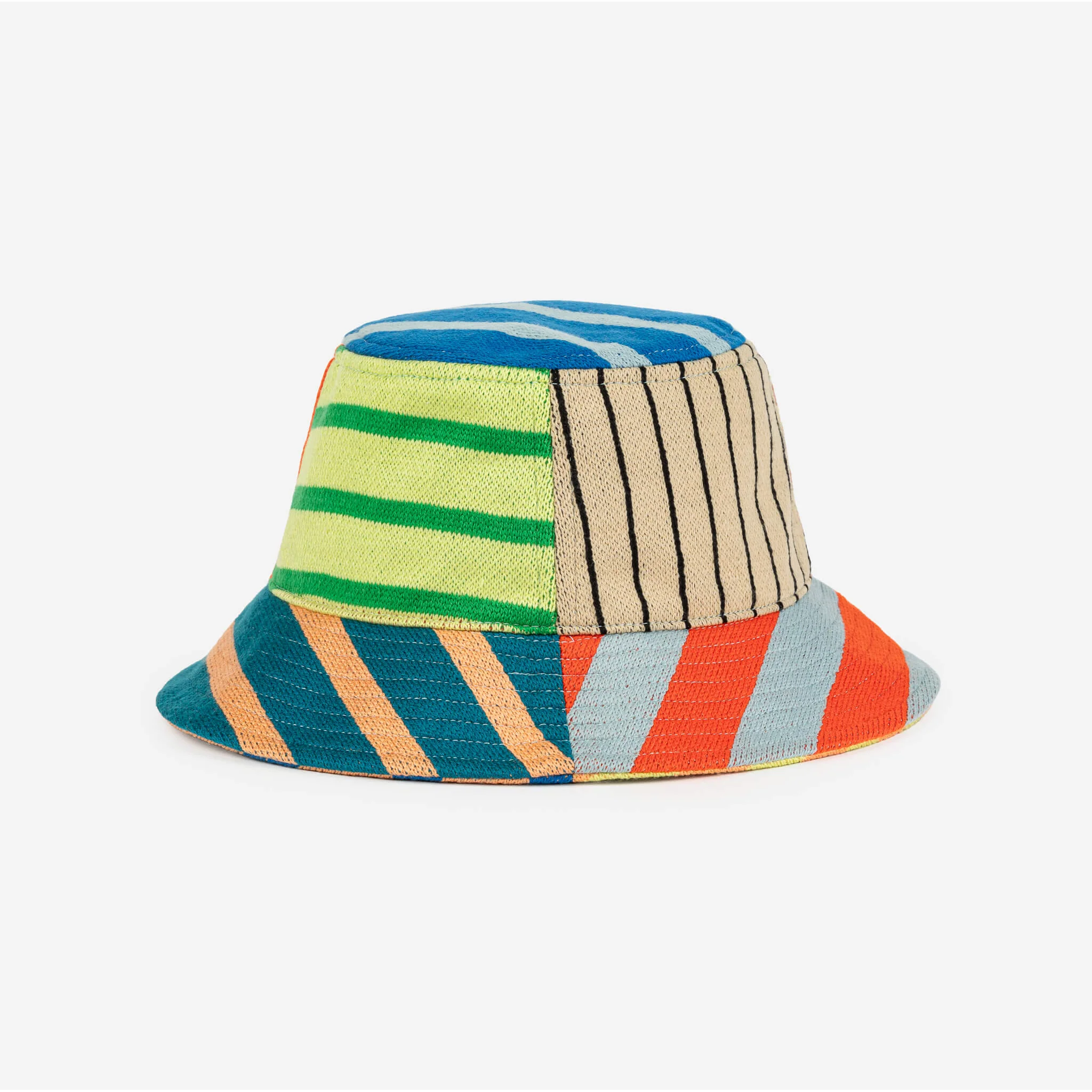Patchwork Stripe Bucket Hat - Image 5