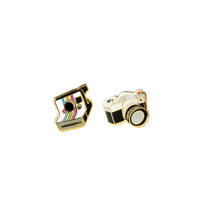 Cameras Earrings - Gold