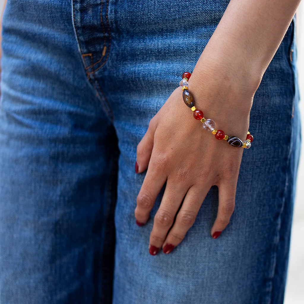 Carnelian, Agate, Crystal Bracelet - Image 2