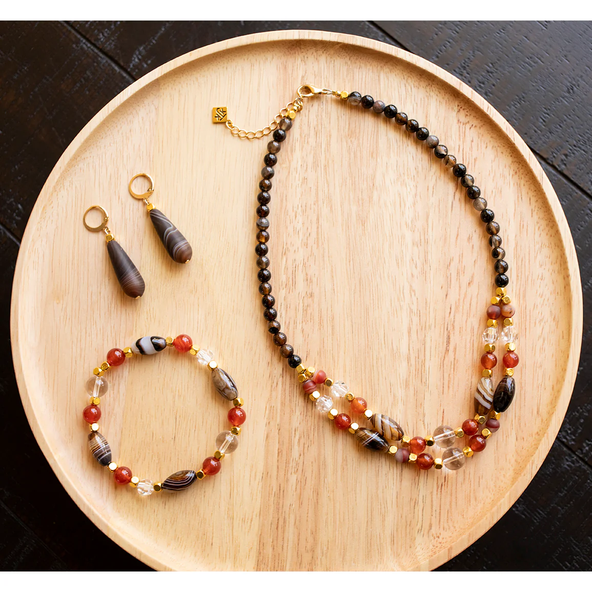 Carnelian, Agate, Crystal Bracelet - Image 3