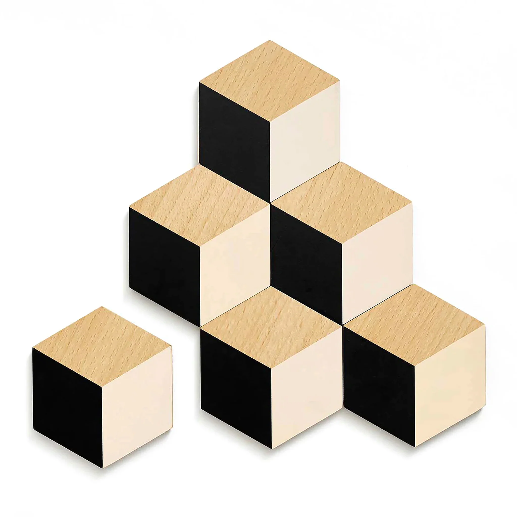 Tile Table Coaster Set - Black & Beige