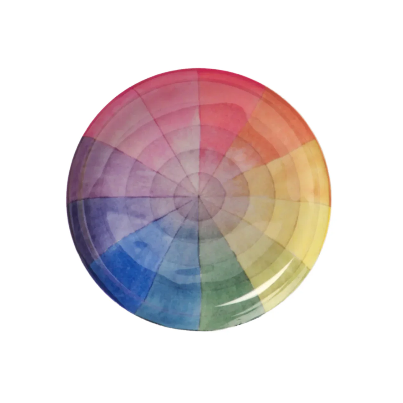 Color Wheel Enamel Tray