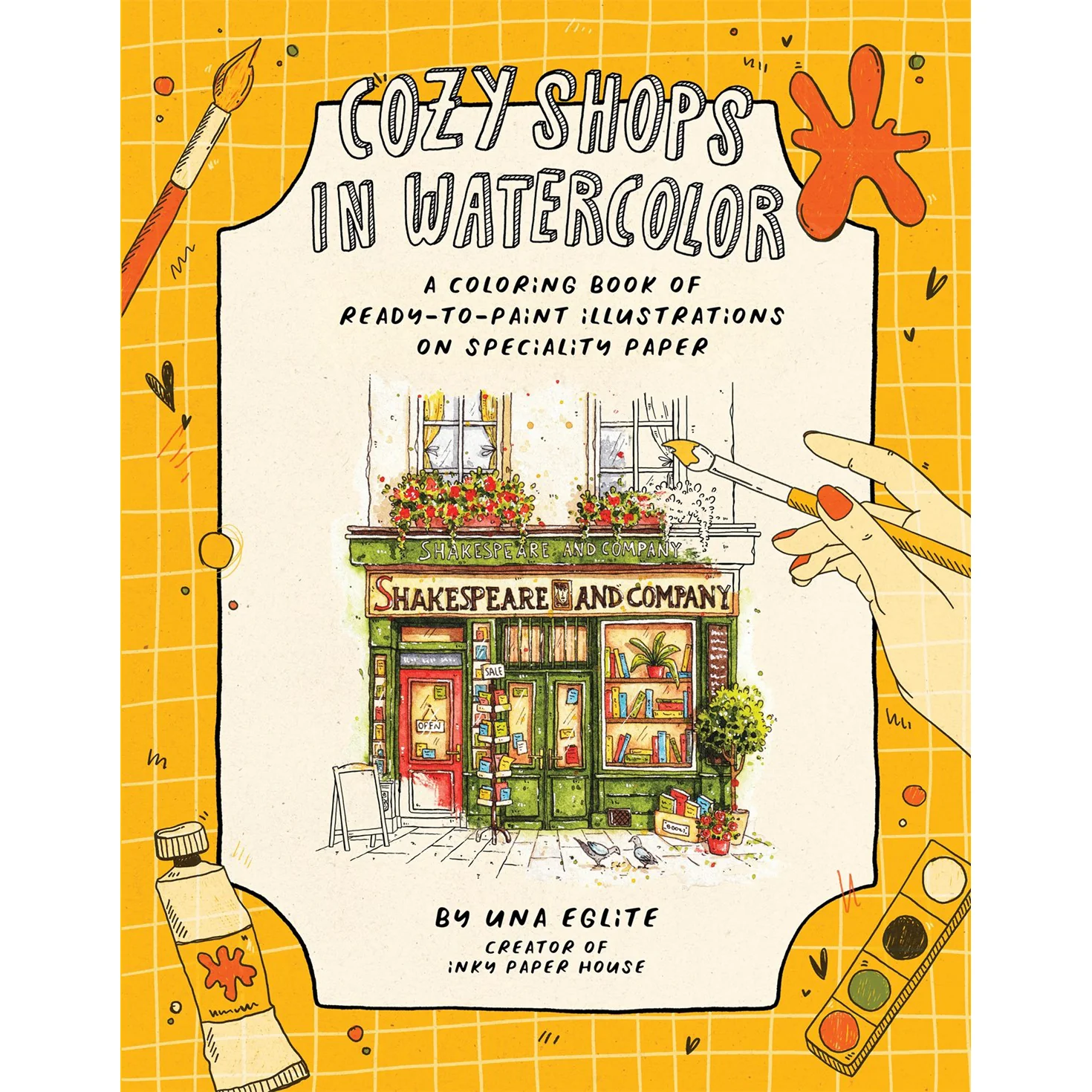 Cozy Shops in Watercolor: A Coloring Book of Ready-to-Paint Illustrations on Specialty Paper
