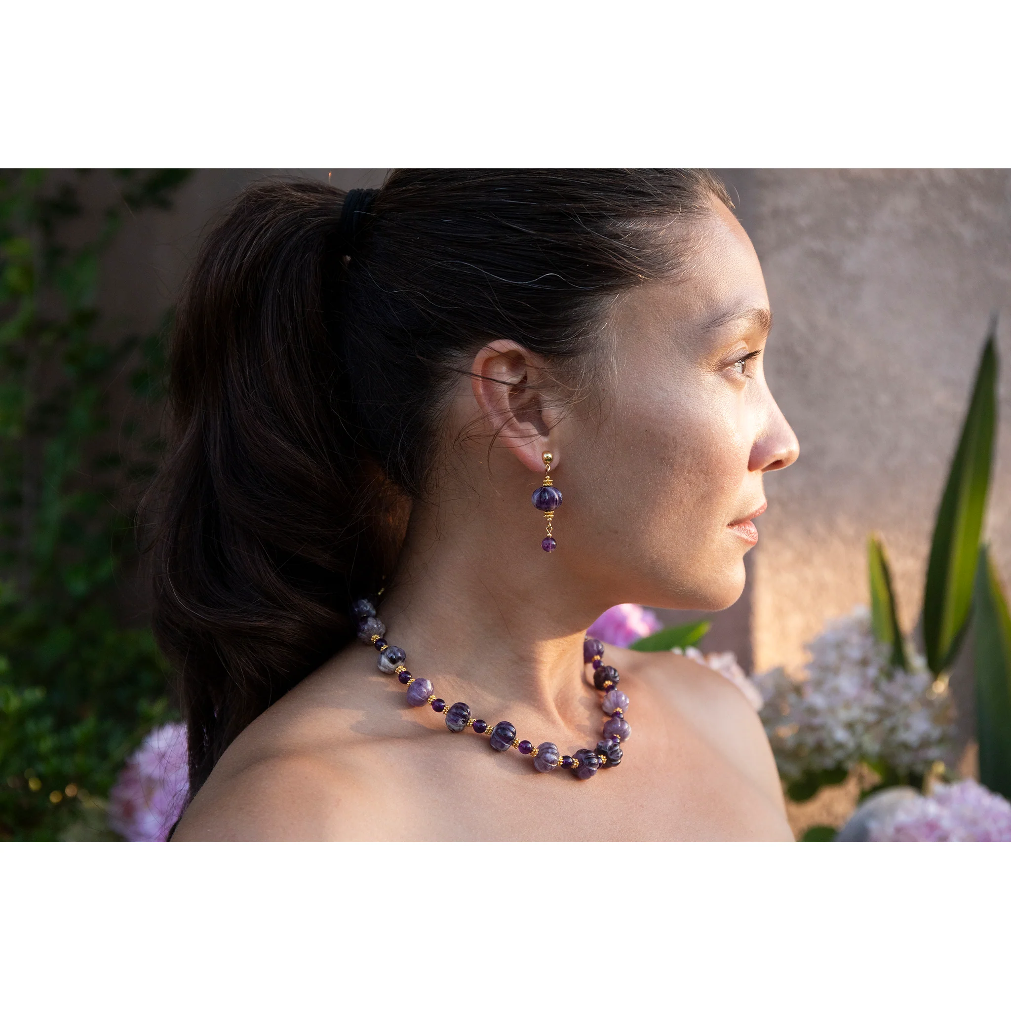 Amethyst Drop Earrings - Image 2