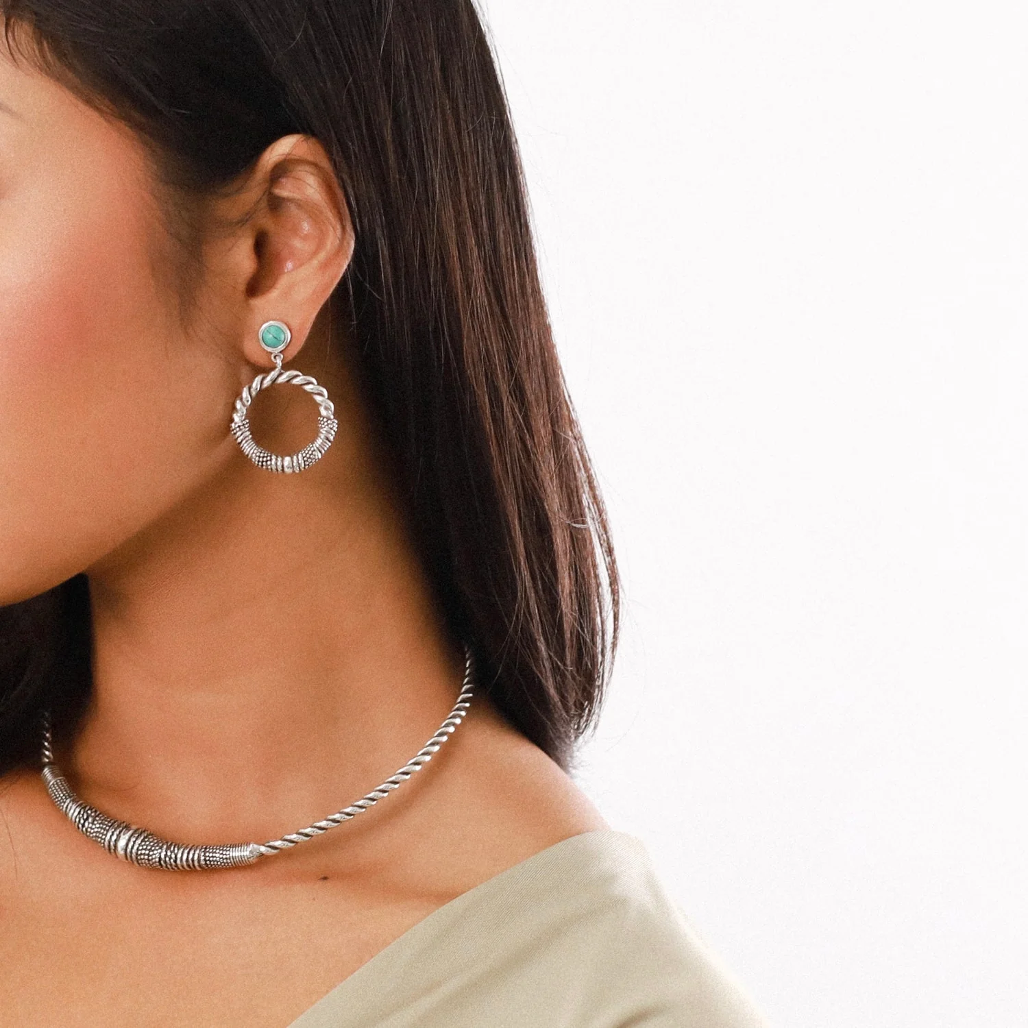 Hoop Post Earrings - Image 2