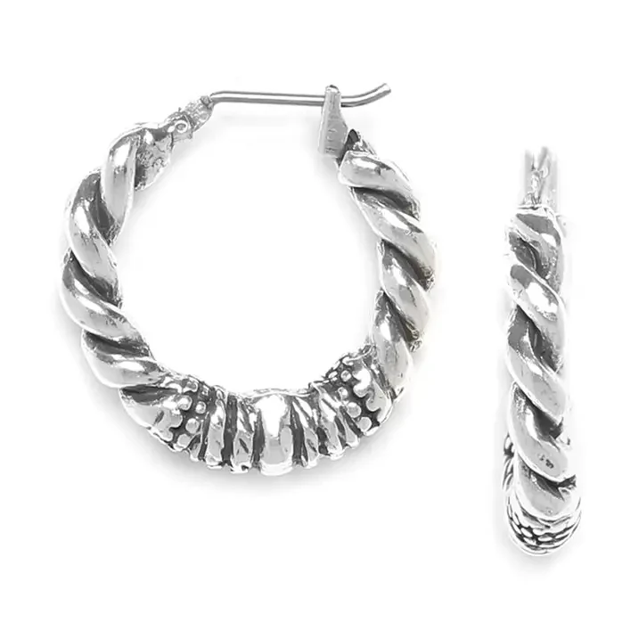 Textured Hoop Earrings