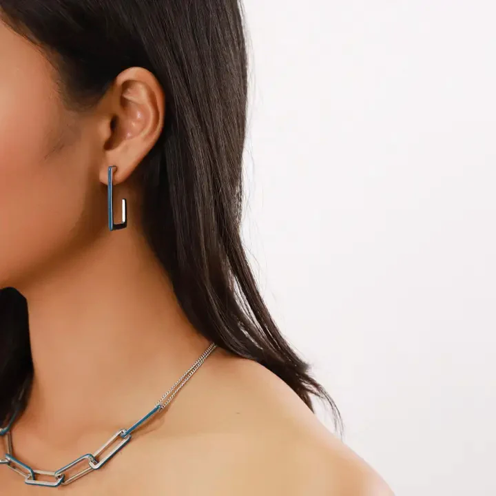 Square Hoop Earrings - Image 2