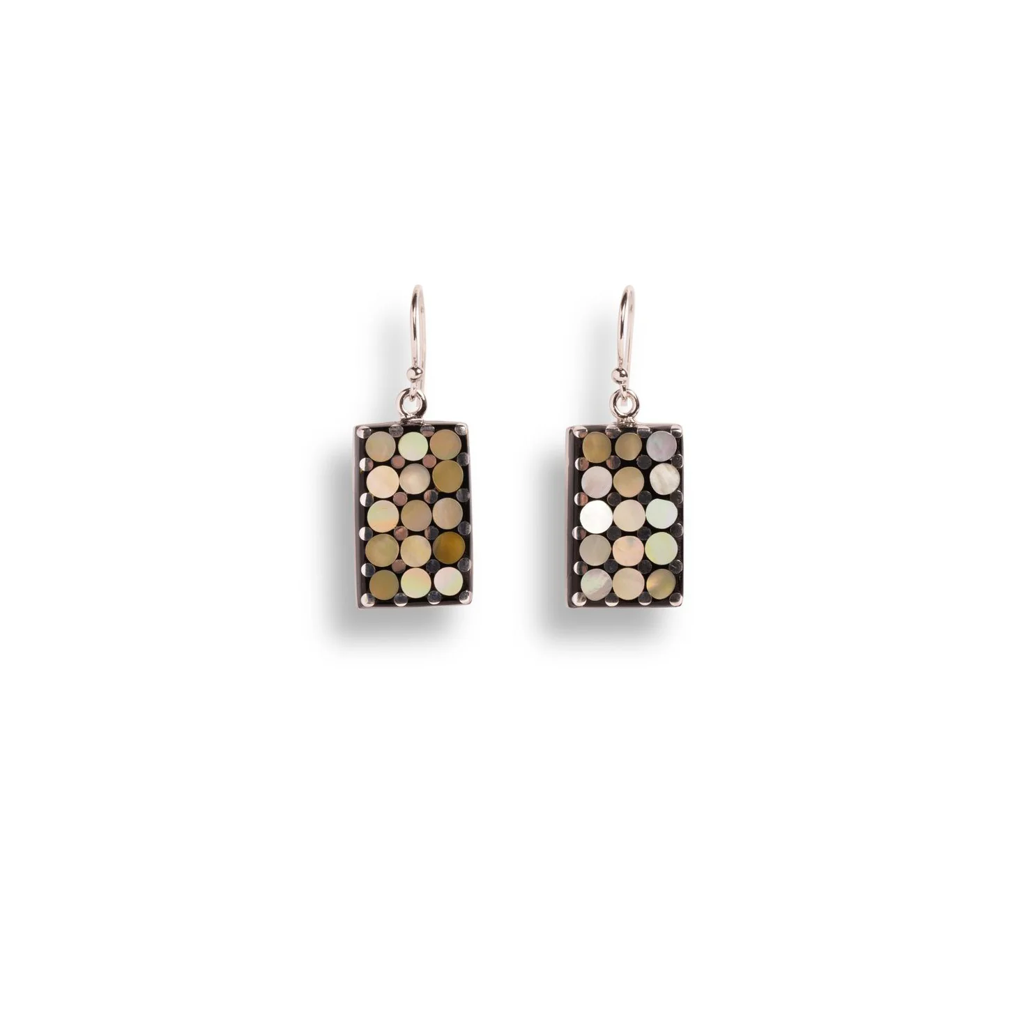 Sterling Silver Mother of Pearl Sushi Earrings