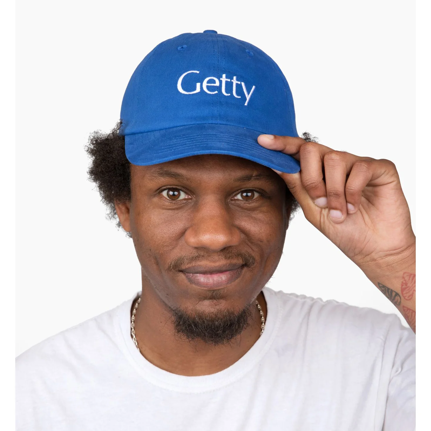 Getty Embroidered Logo Cap - Blue - Image 2