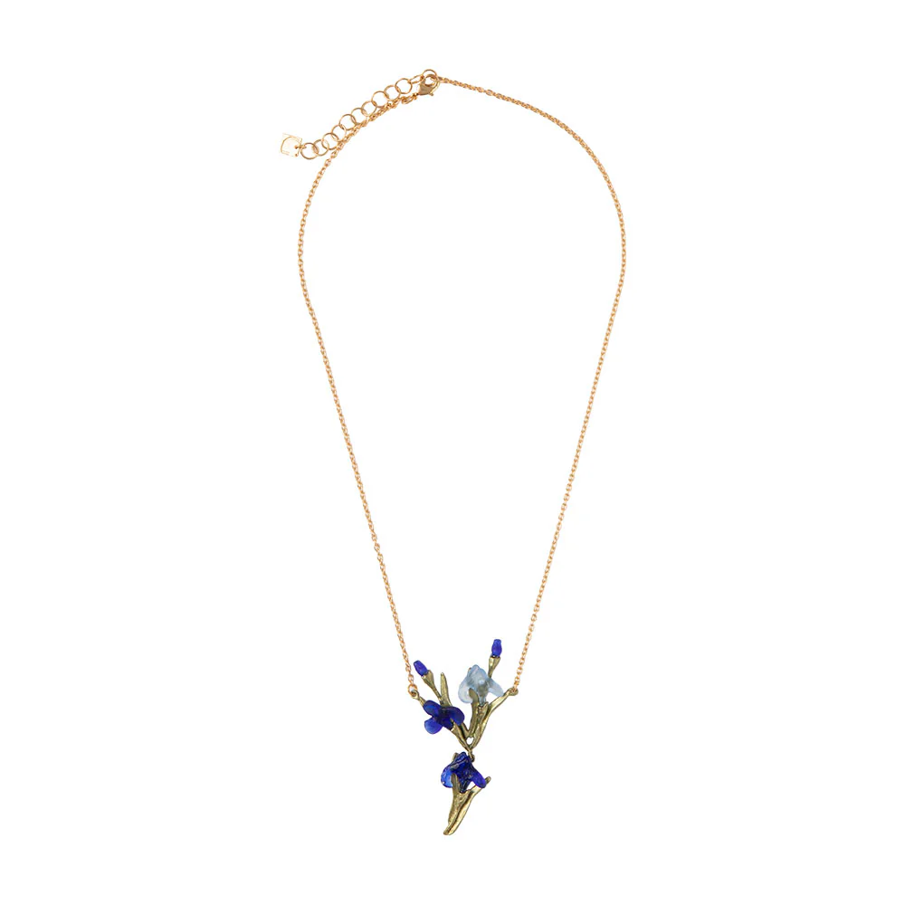 Irises Glass Pendant Necklace - Image 2