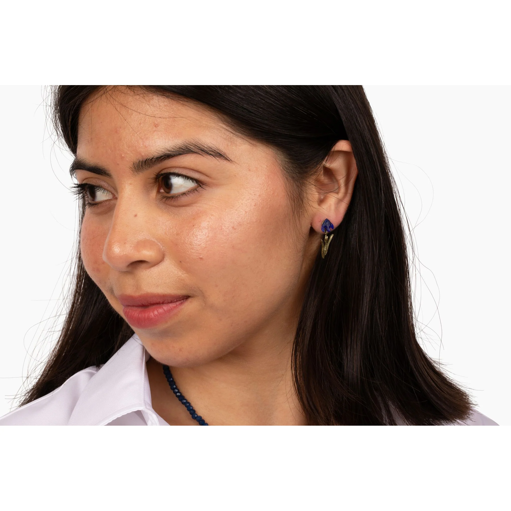 Iris Glass Dangle Earrings - Image 2