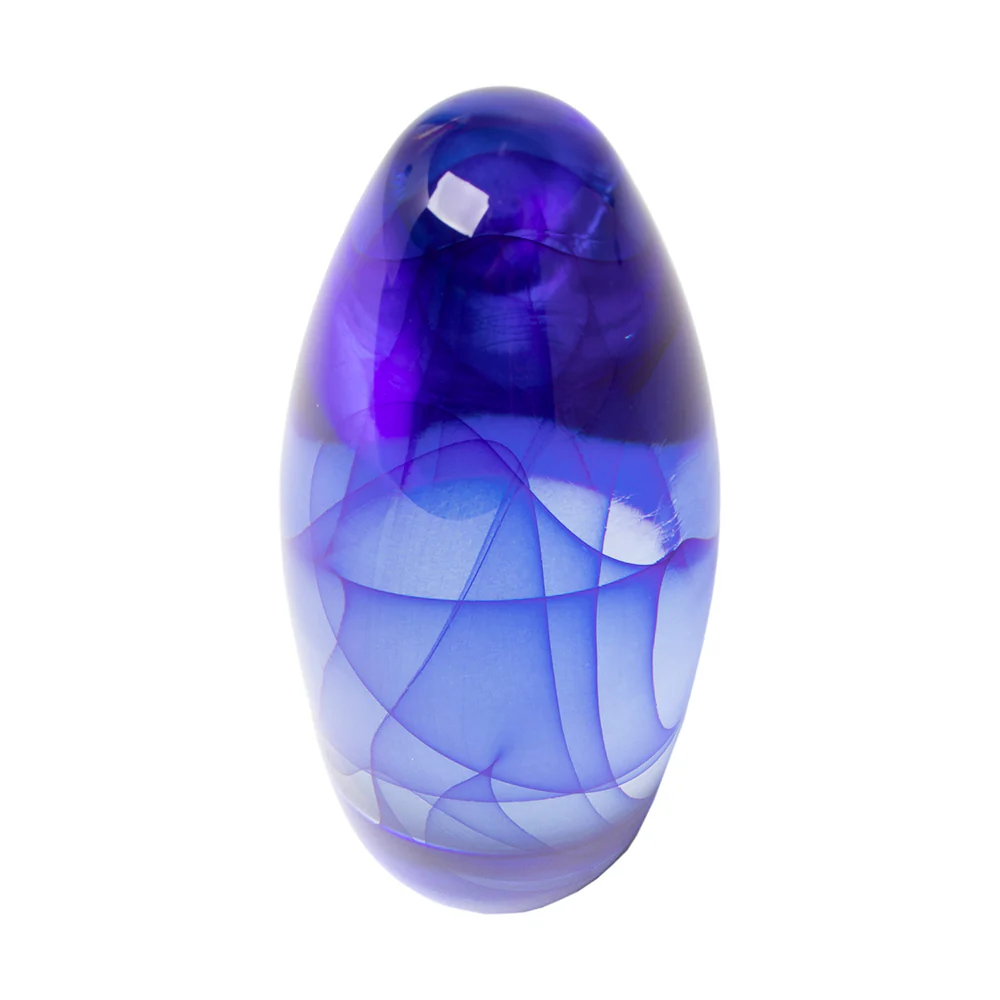 Glass Sculpture - Geyser Cone with Blue Veils - Image 4