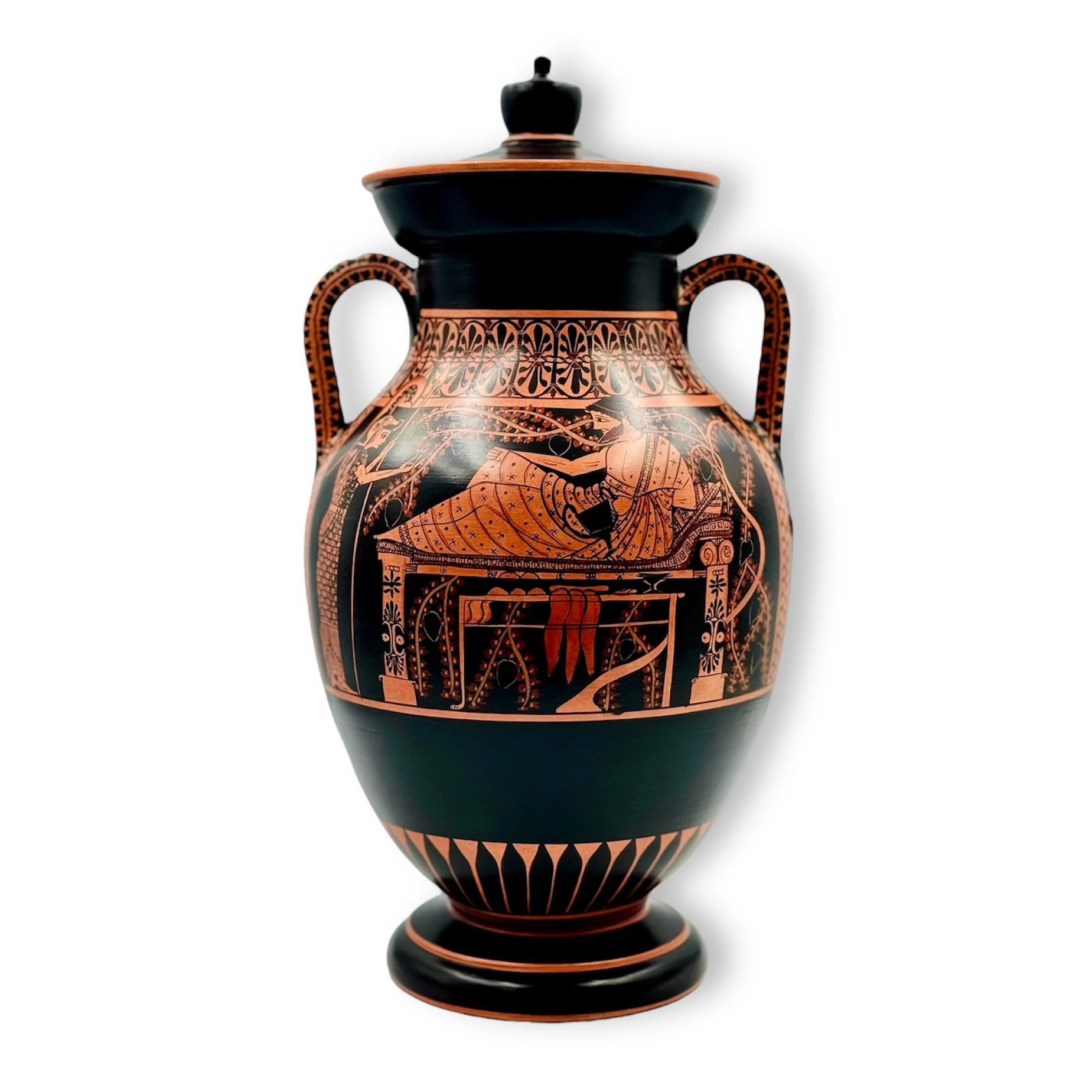 Greek Belly Amphora – Herakles Feasting - Image 3