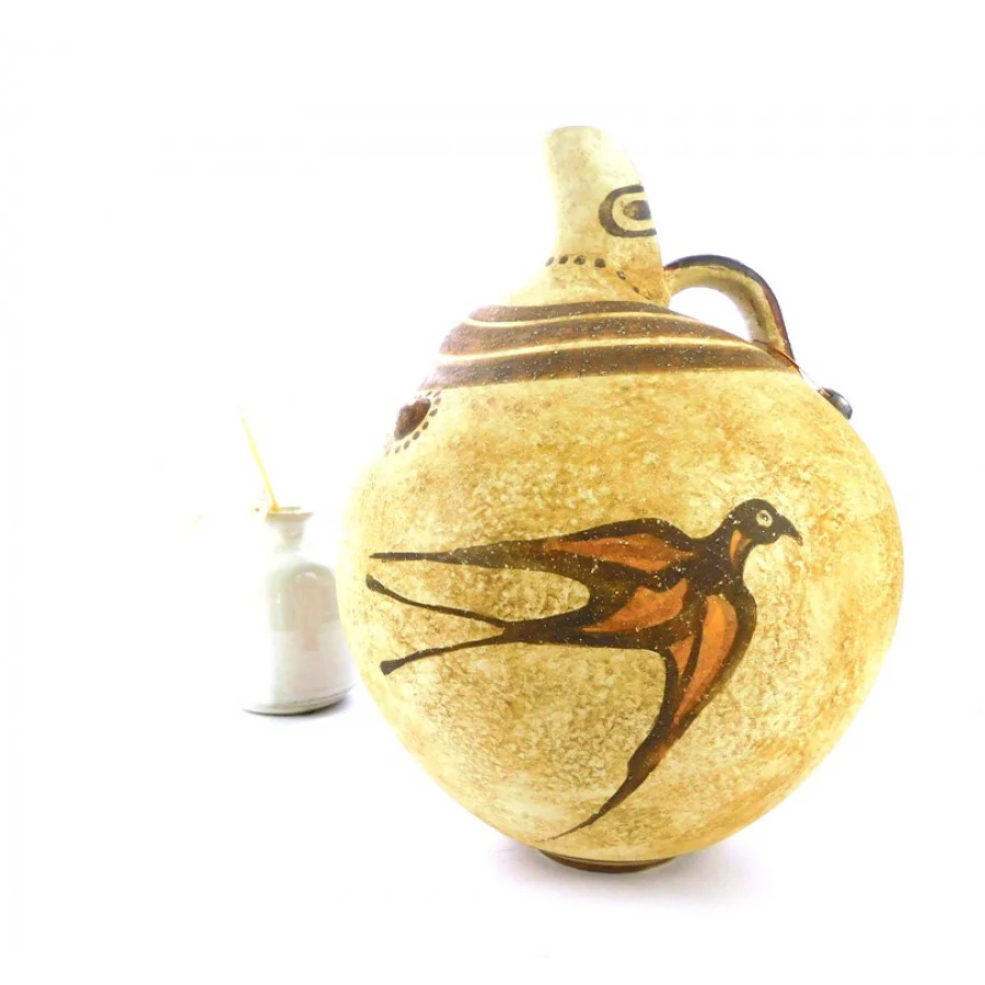 Greek Prochous Vessel Decorated with Swallows - Image 2