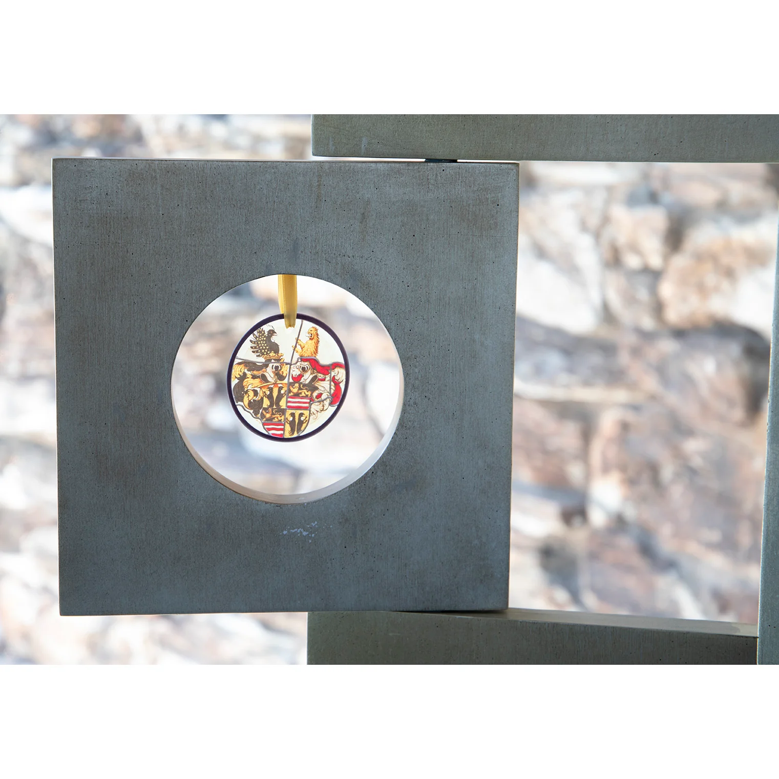 Heraldic Roundel Stained Glass Ornament - Image 3