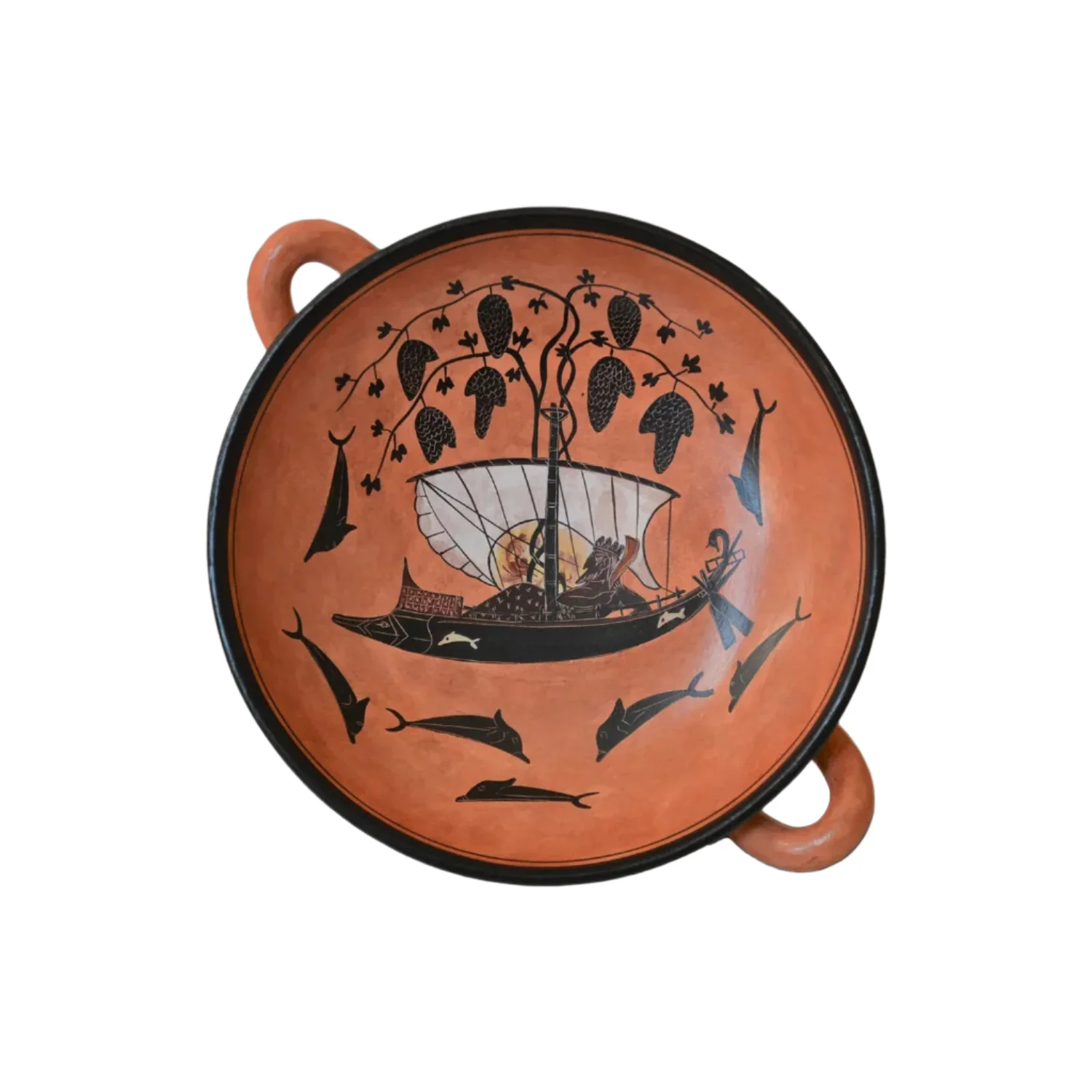 Greek Kylix Cup Featuring Dionysos