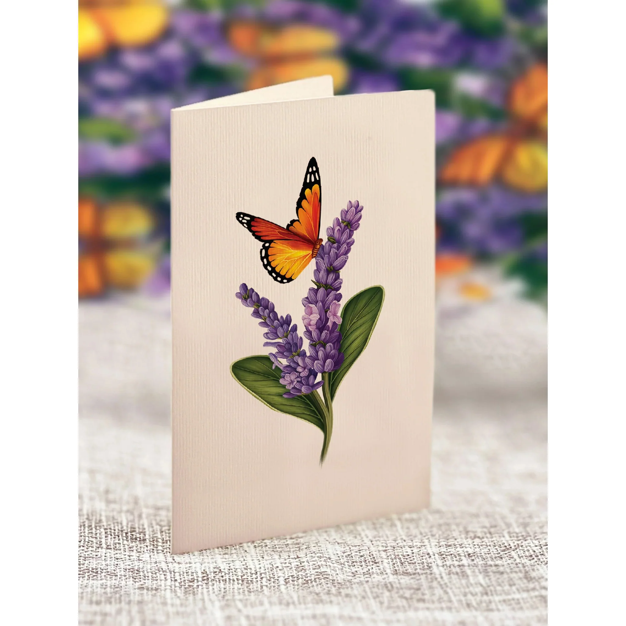 Lavender & Butterflies Pop-Up Notecard - Image 3