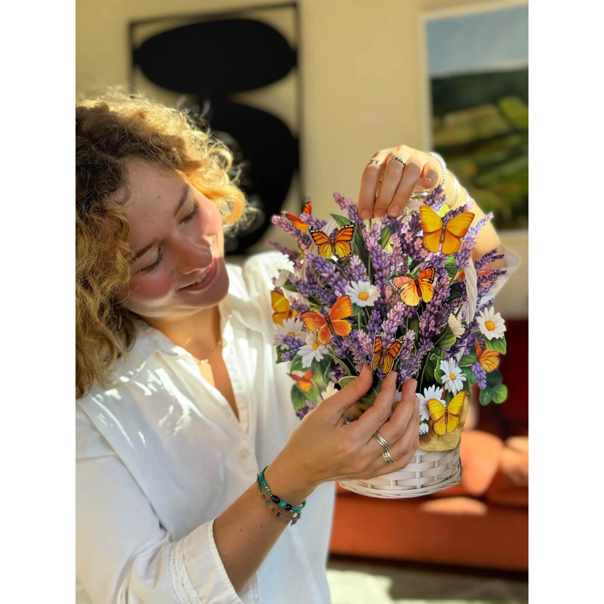 Lavender & Butterflies Pop-Up Notecard - Image 4