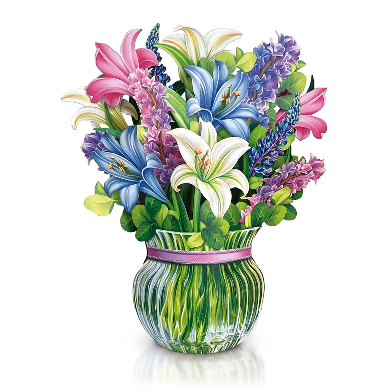 Lilies & Lupines Pop-up Notecard - Image 3