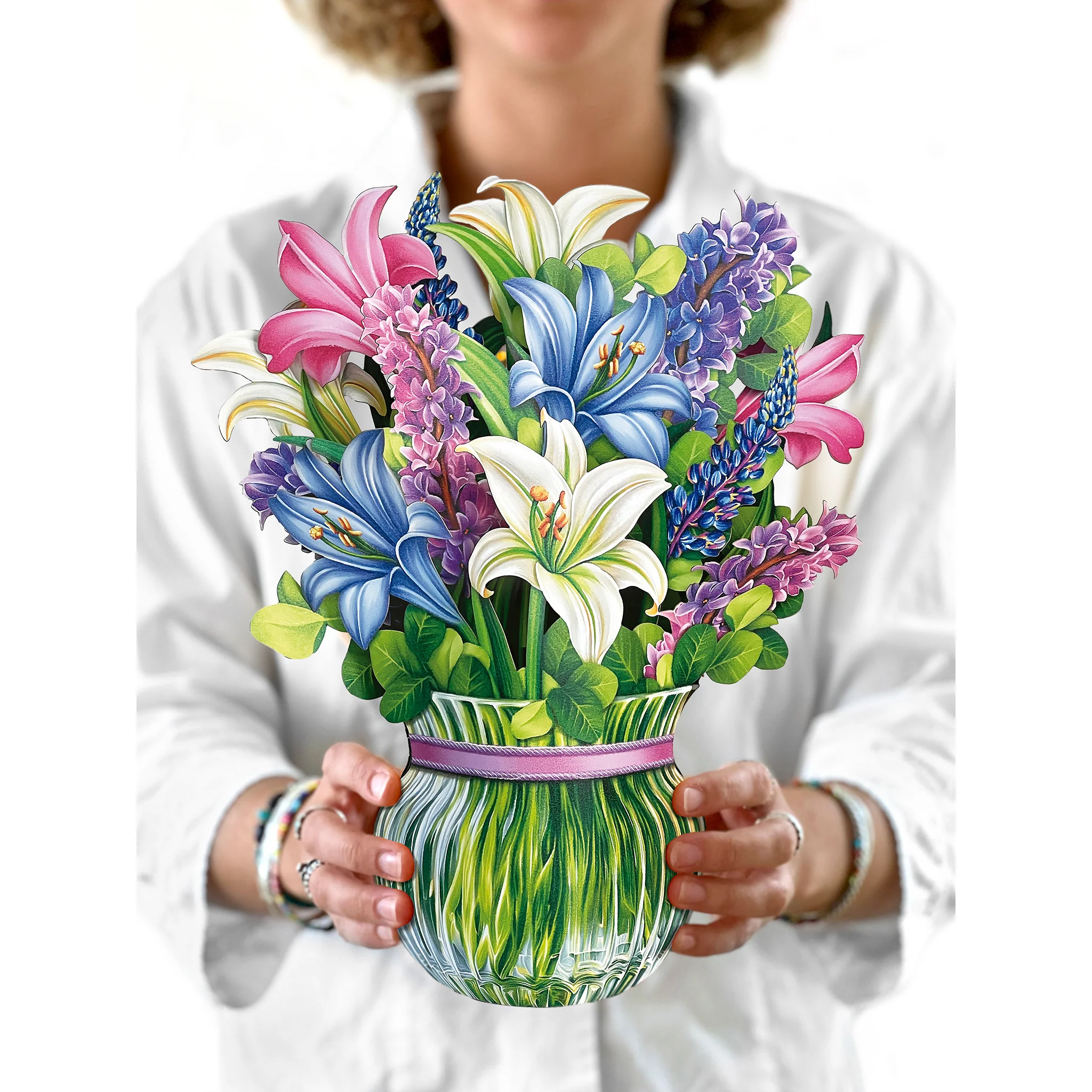 Lilies & Lupines Pop-up Notecard - Image 4