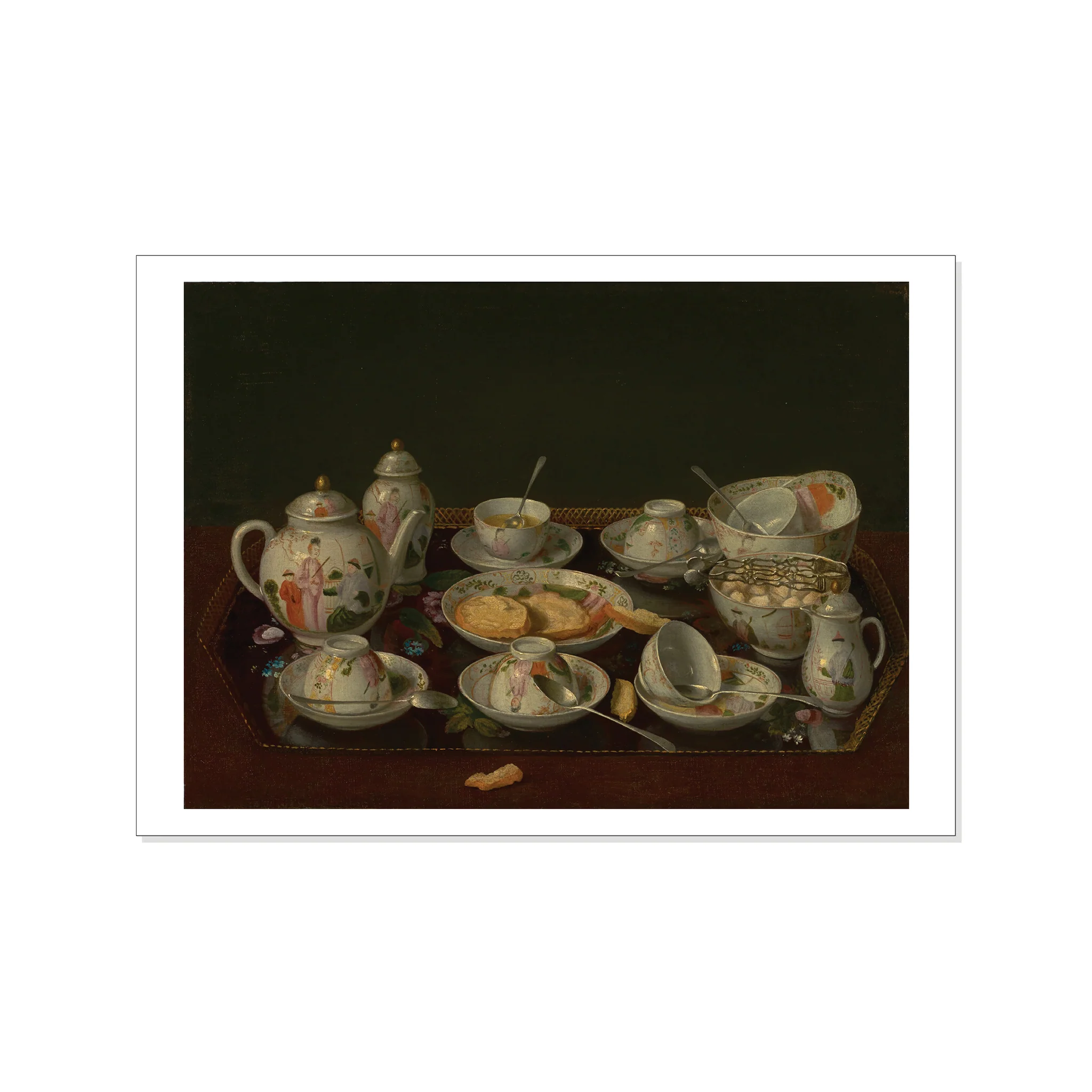 Liotard - Still Life: Tea Set - Postcard