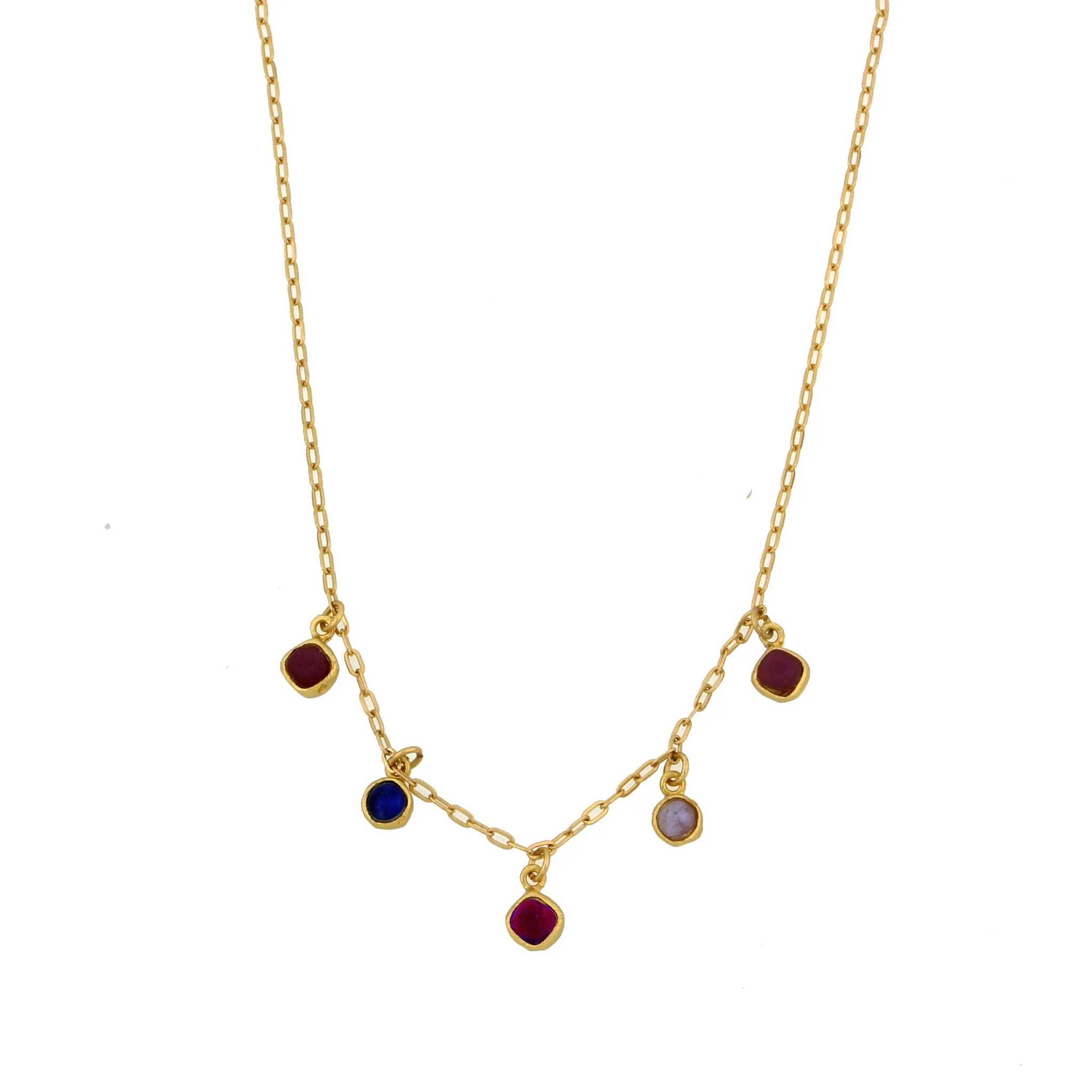 Medieval Glass Charm Necklace