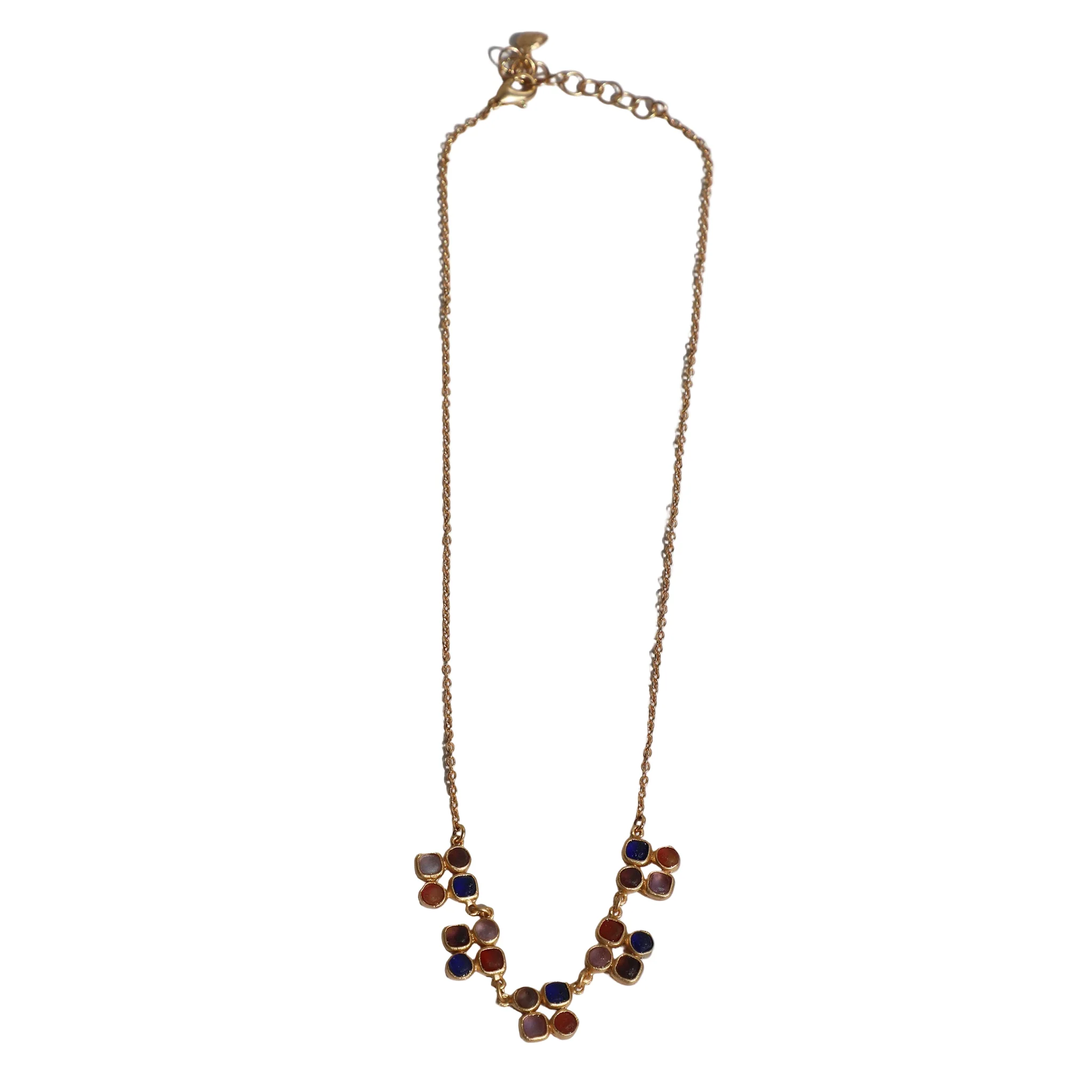 Medieval Glass Multi-Quad Necklace