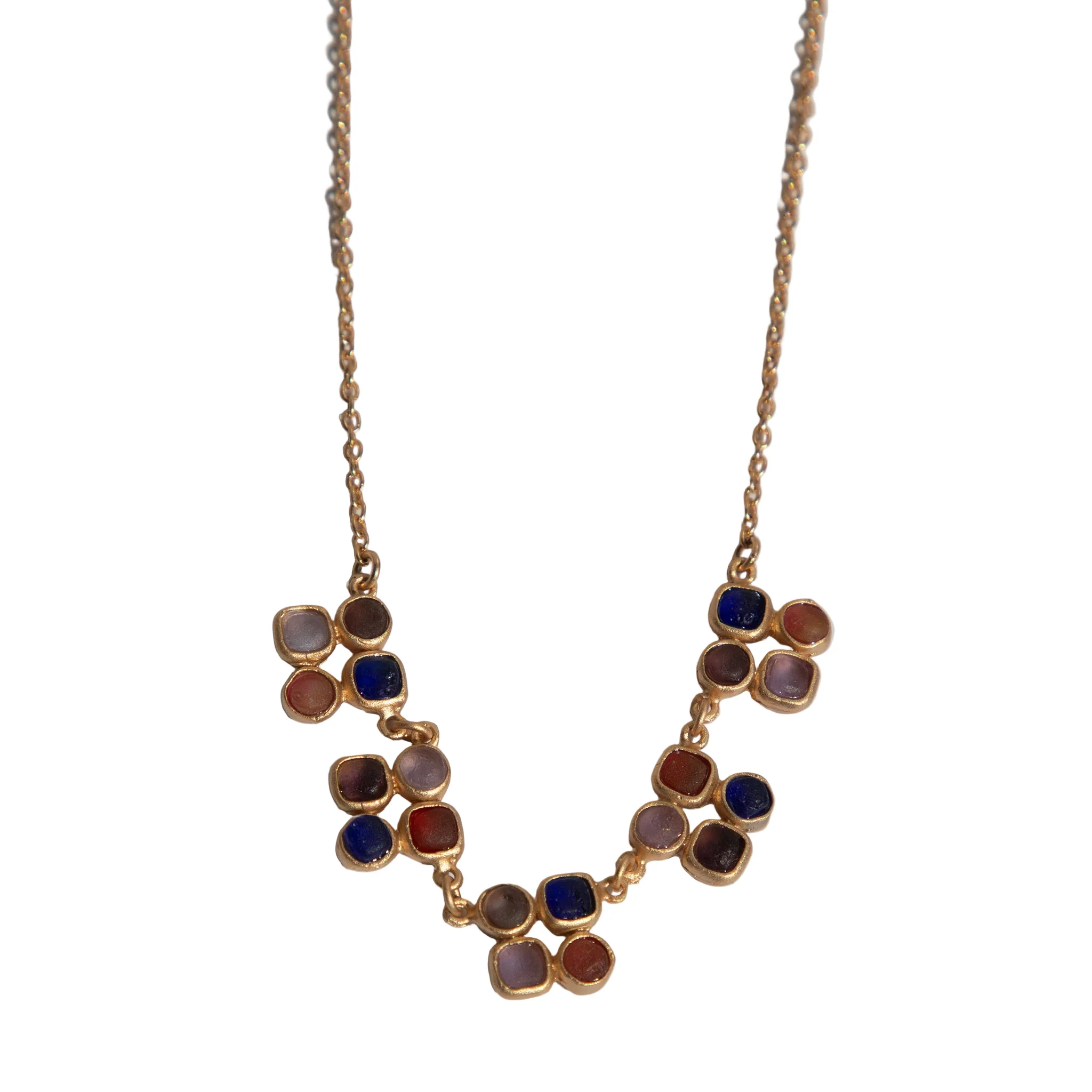 Medieval Glass Multi-Quad Necklace - Image 2