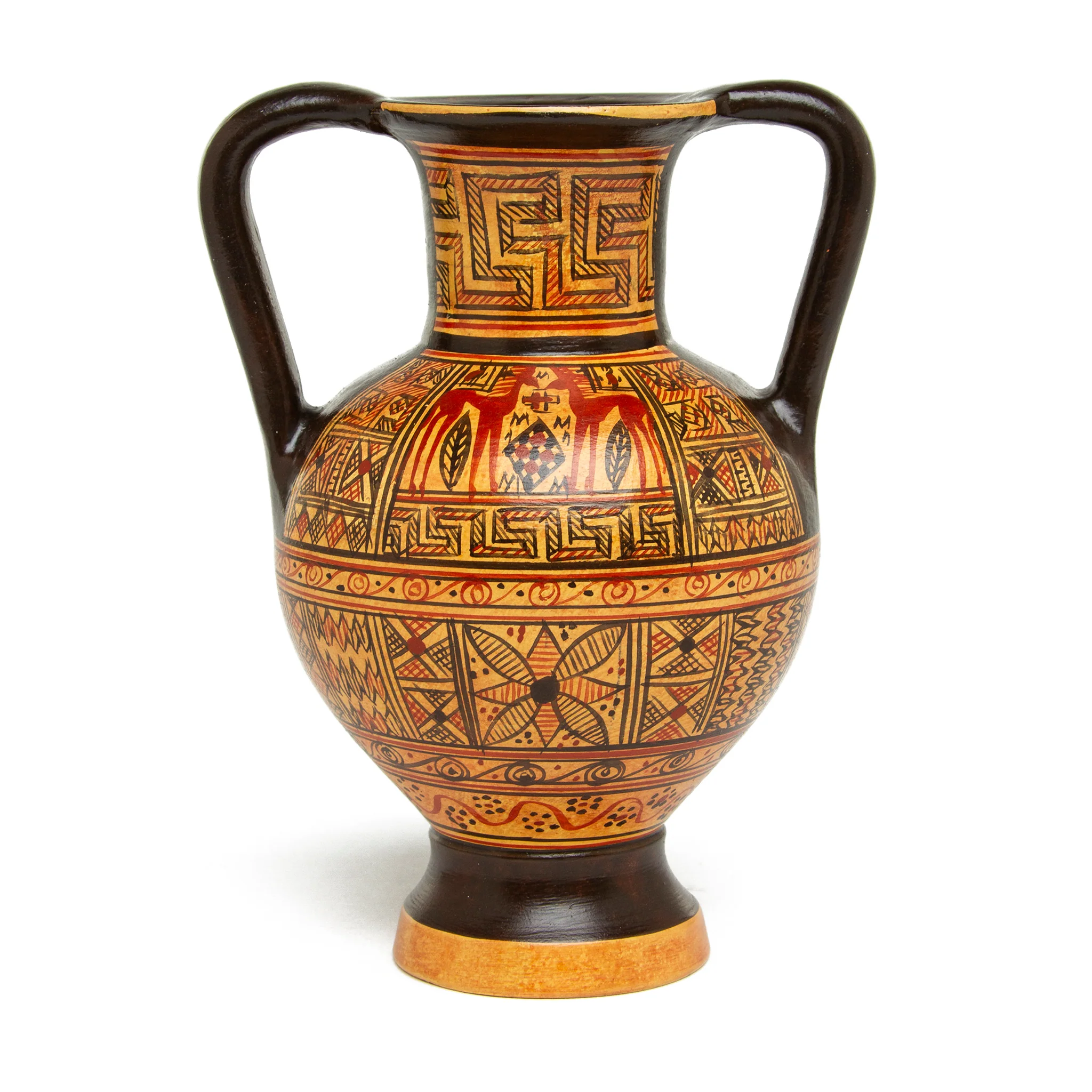 Mini Geometric Amphora Vase