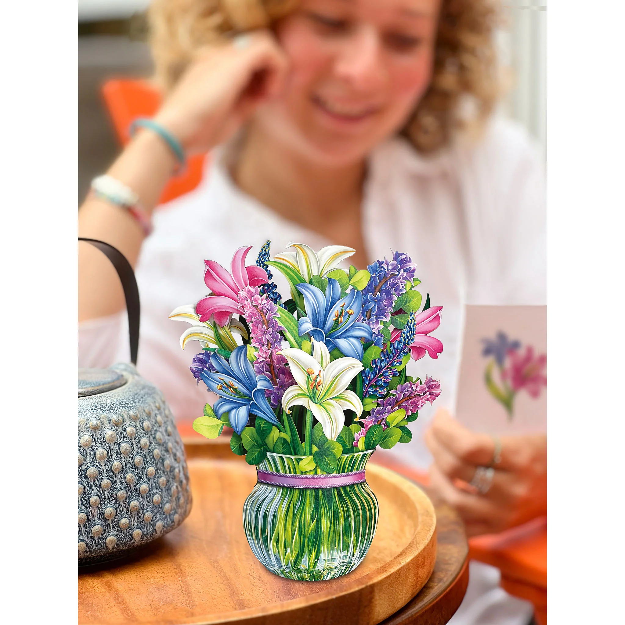 Mini Lilies & Lupines Pop-up Notecard - Image 5
