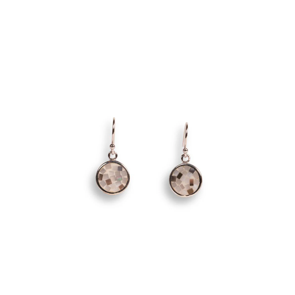 Mini Round Mosaic Earrings