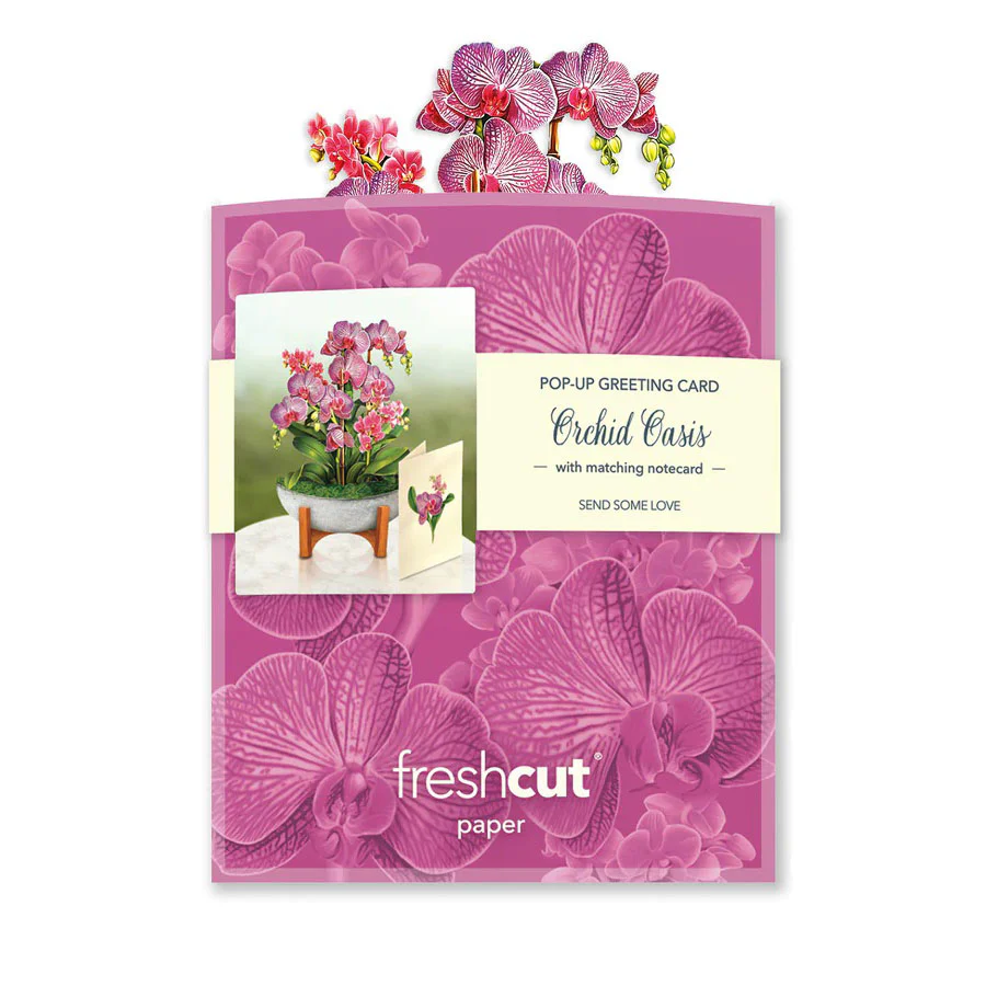 Mini Orchid Oasis Pop-up Notecard - Image 2