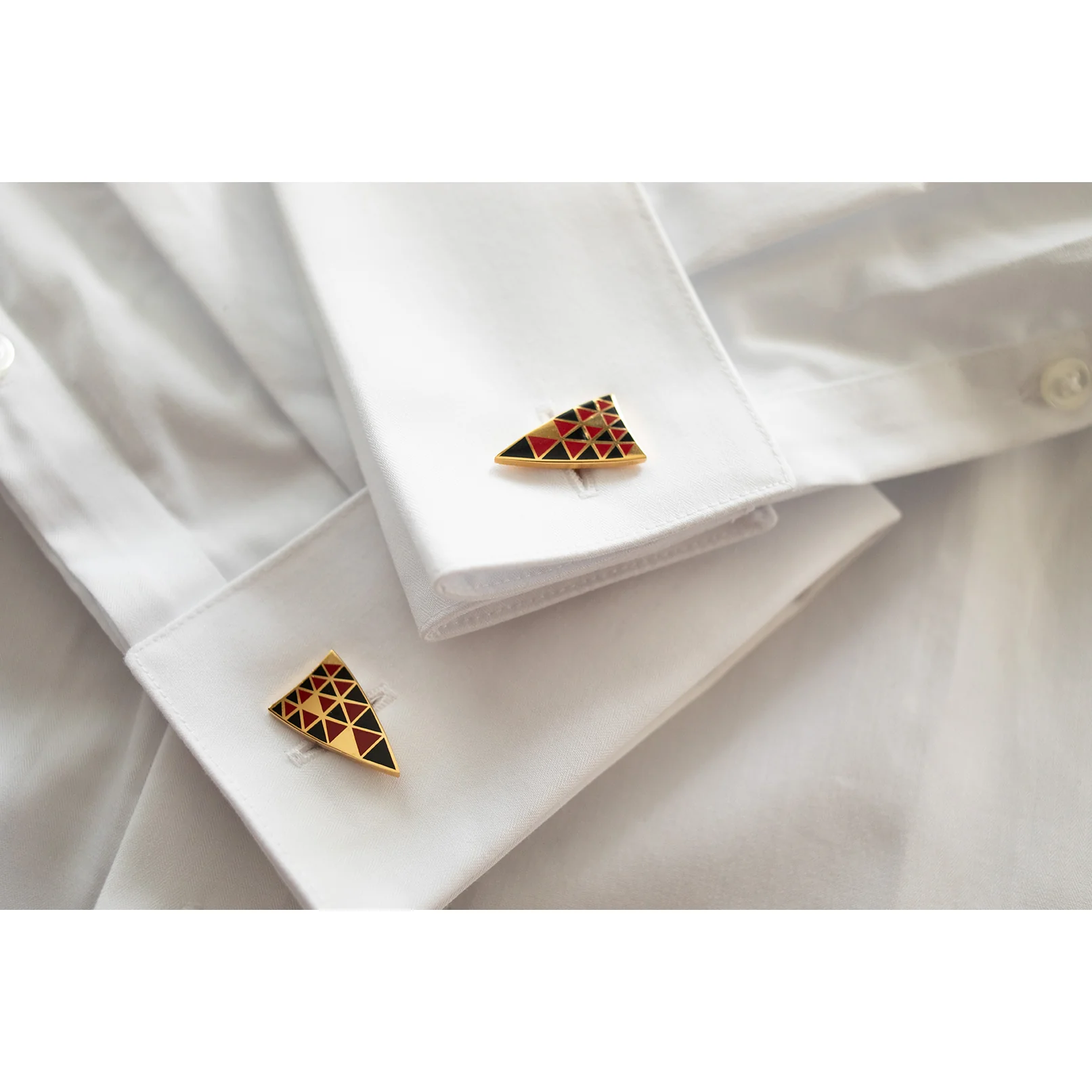Mosaic Floor Triangle Cuff Links - Image 2