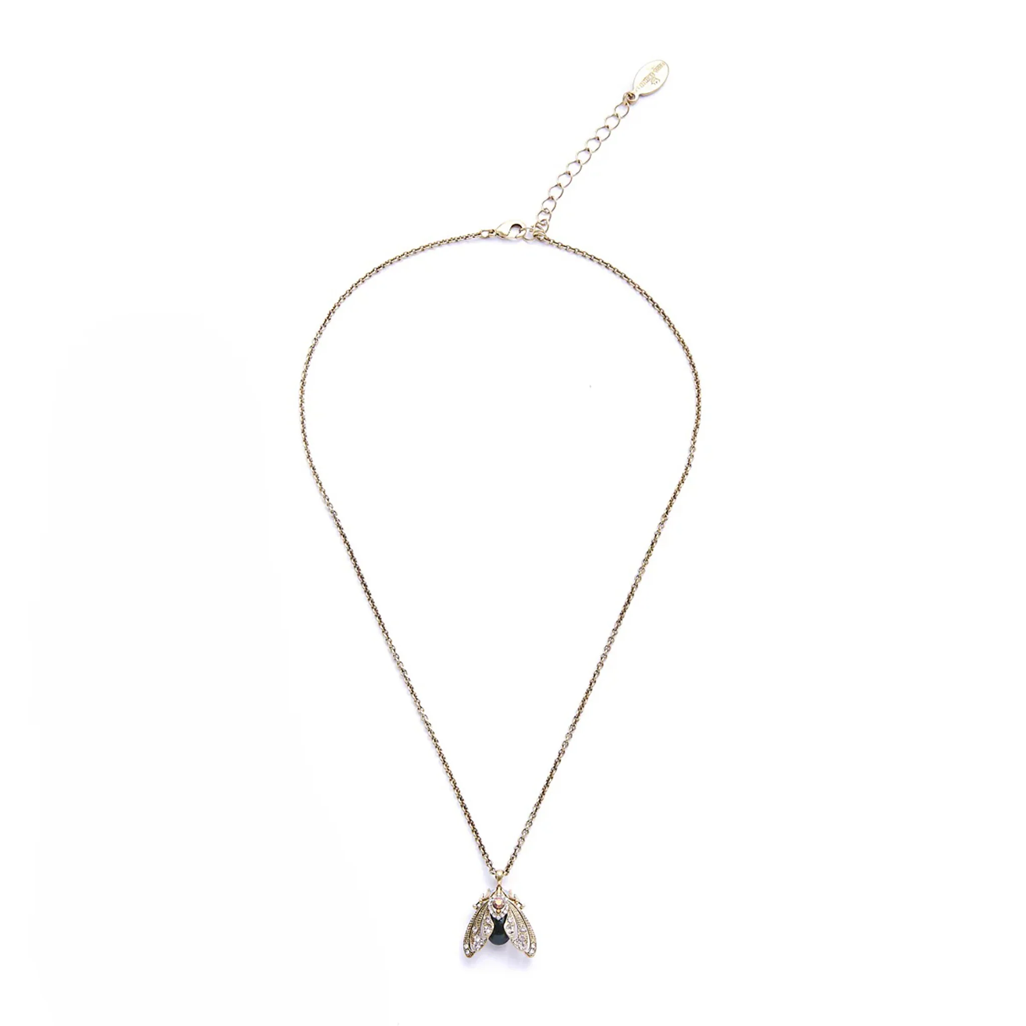 Bejeweled Moth Pendant Necklace - Image 3