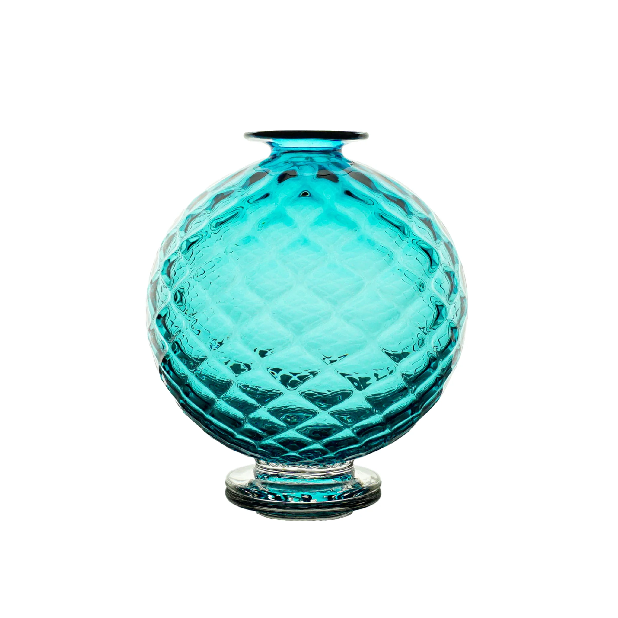 Optic Sphere Vase - Aqua