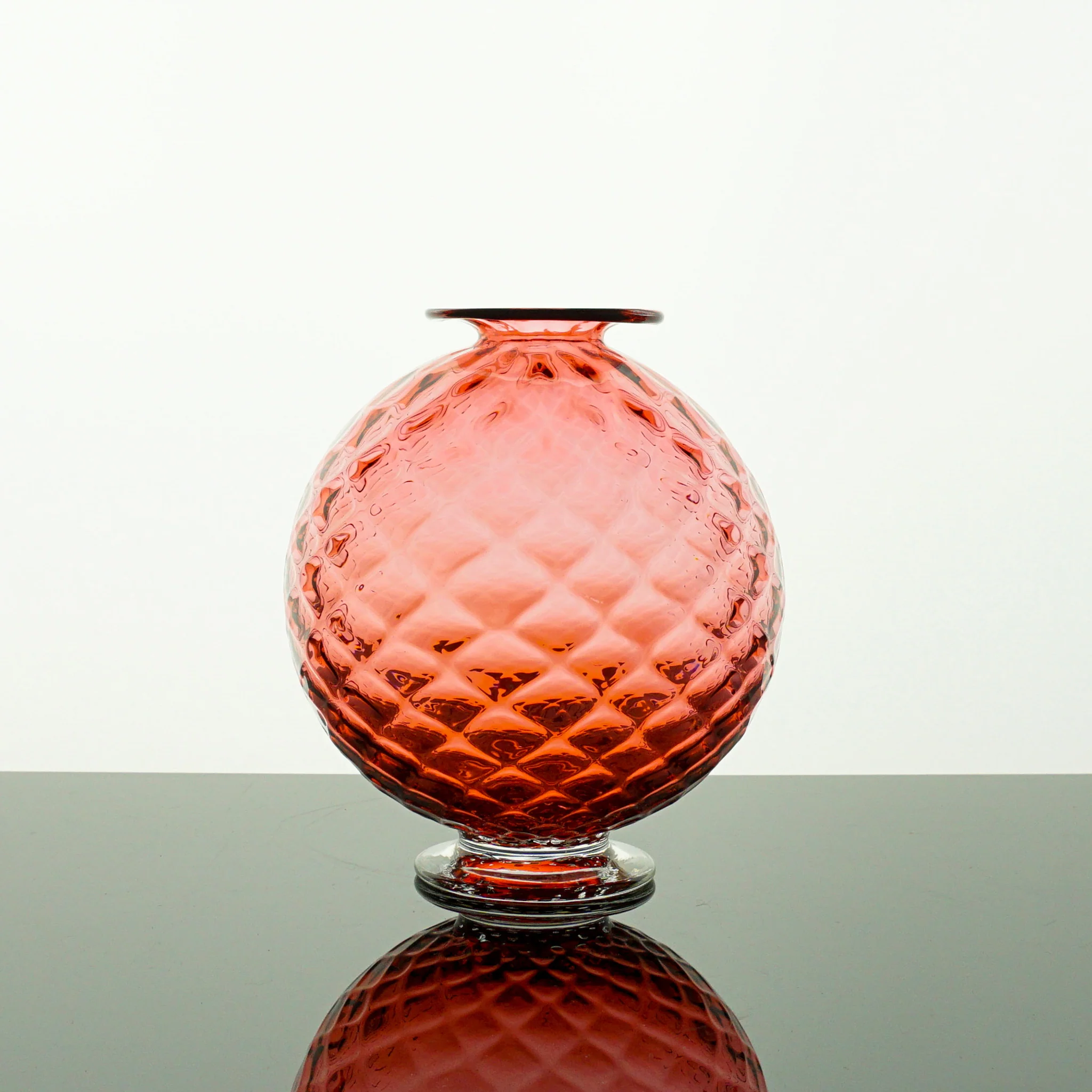 Optic Sphere Vase - Cranberry - Image 2
