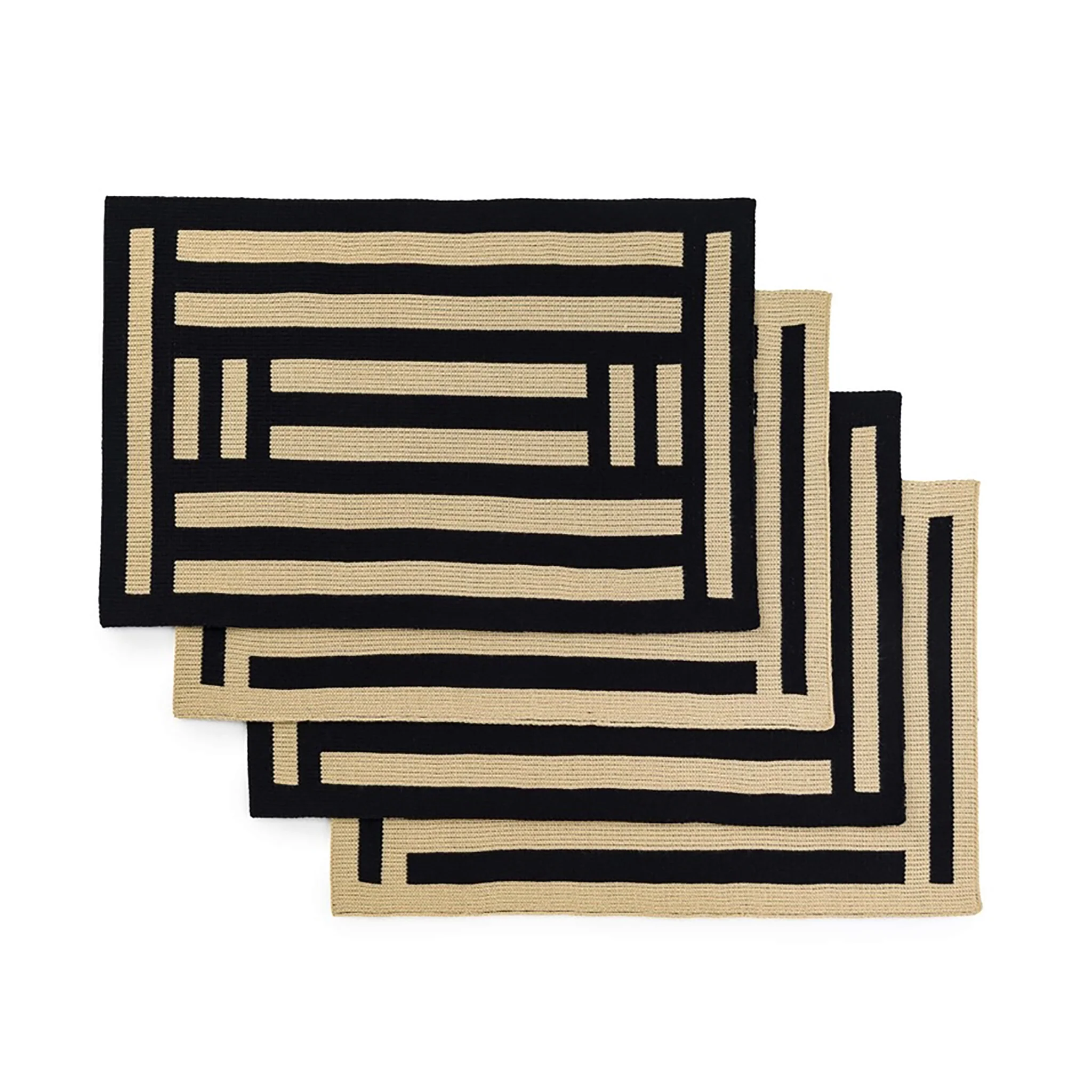 Column Placemat Set - Black & White