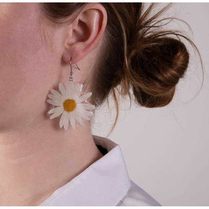 Pressed Daisy Earrings - Image 2
