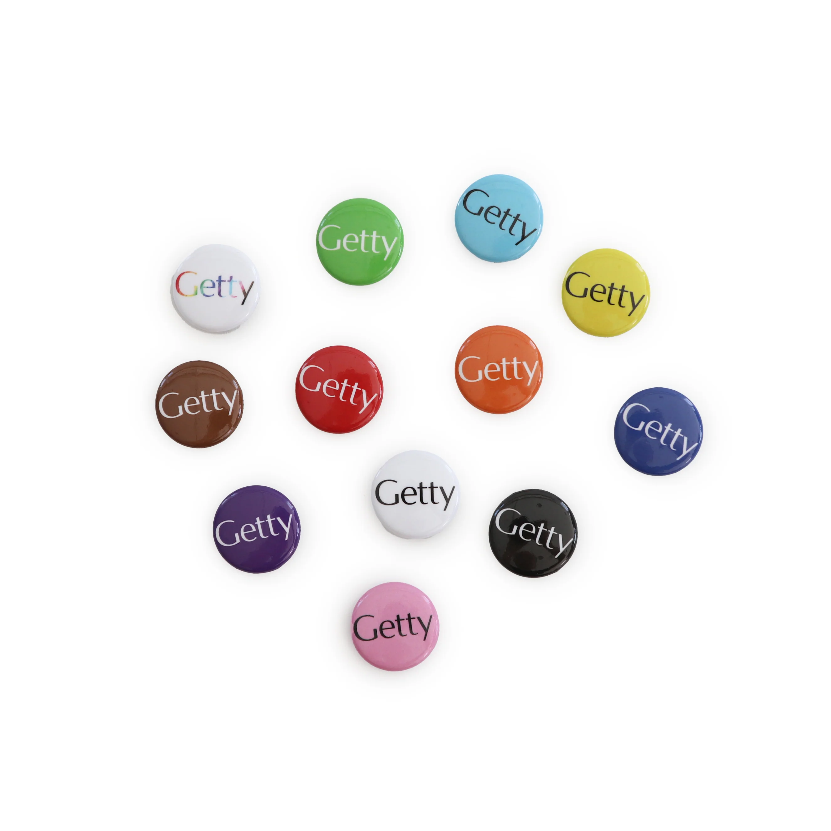 Rainbow Getty Button Set