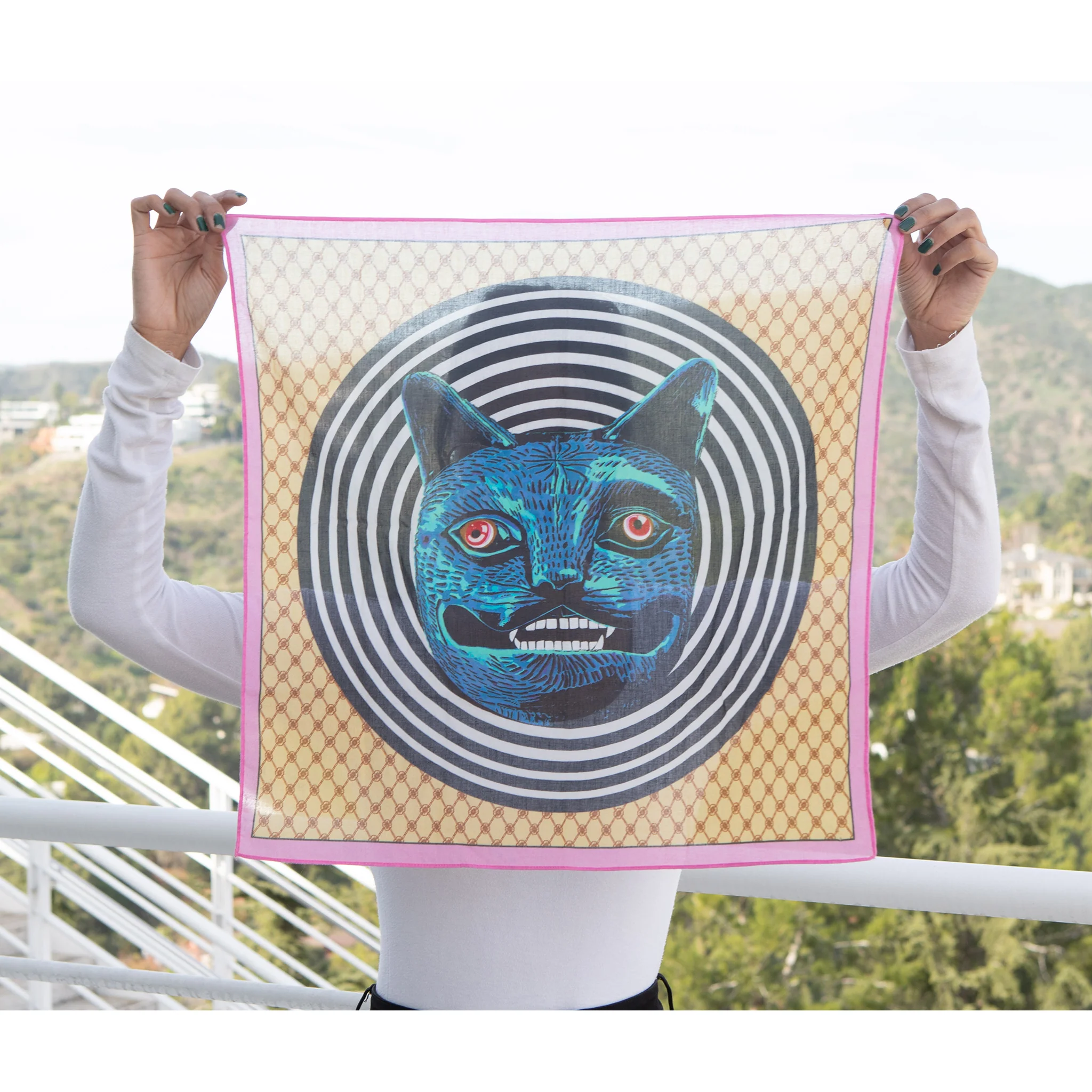 Purrquoise Cotton Bandana - Image 2