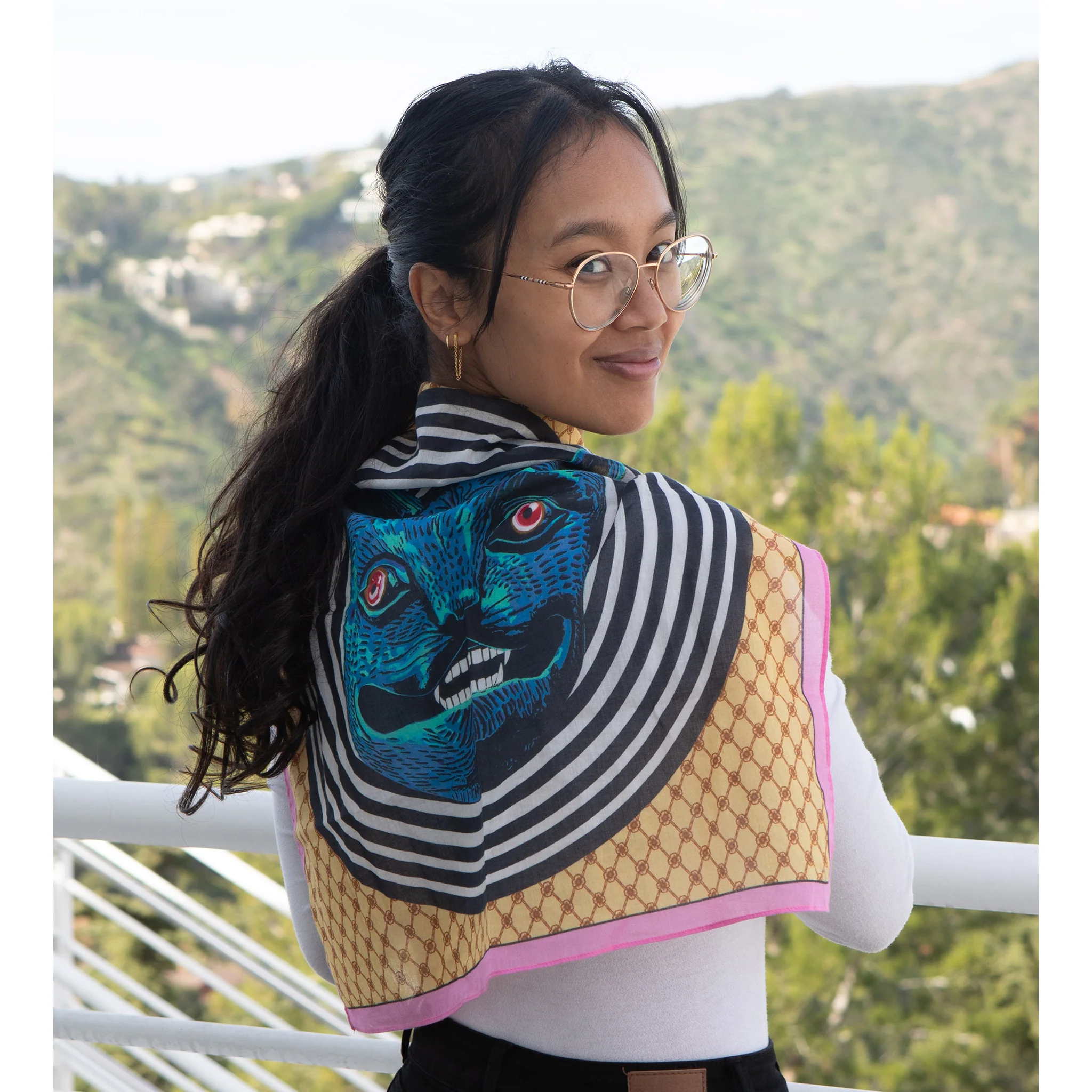 Purrquoise Cotton Bandana - Image 3