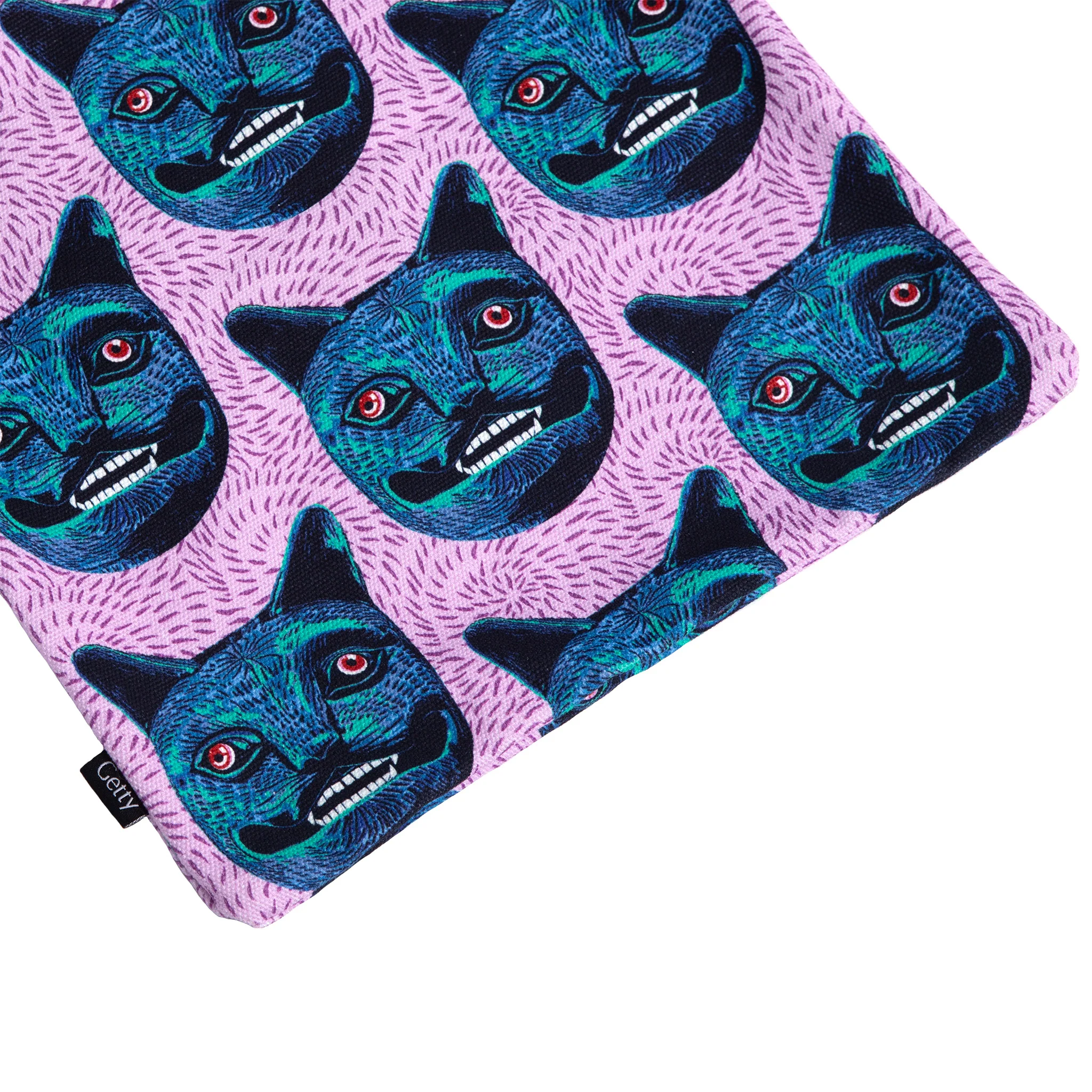 Purrquoise Cotton Tote Bag - Image 2