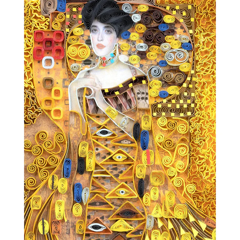 Klimt The Lady In Gold Quilled Greeting Card - Image 3