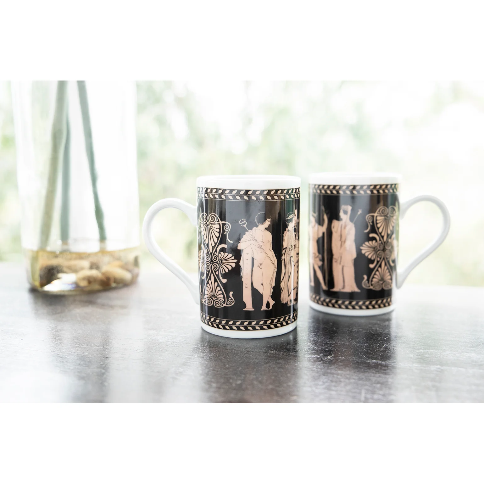 Red Figure Scene Porcelain Mug - Image 4