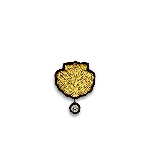 Scallop and Pearl Brooch