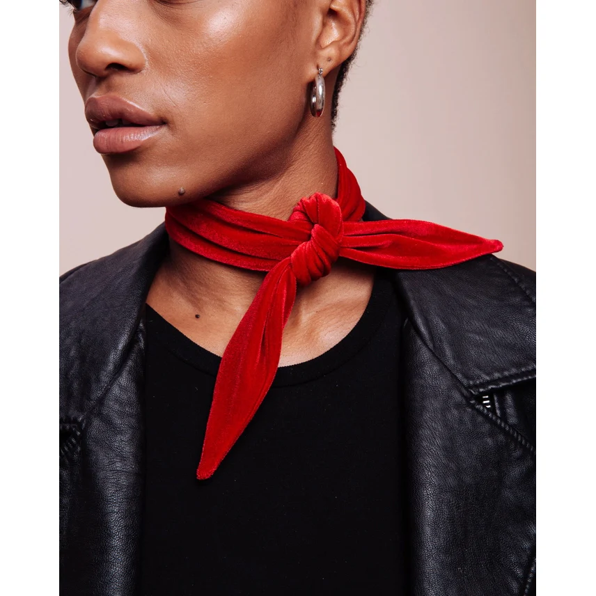 Scarlet Red Scarf Tie - Image 2